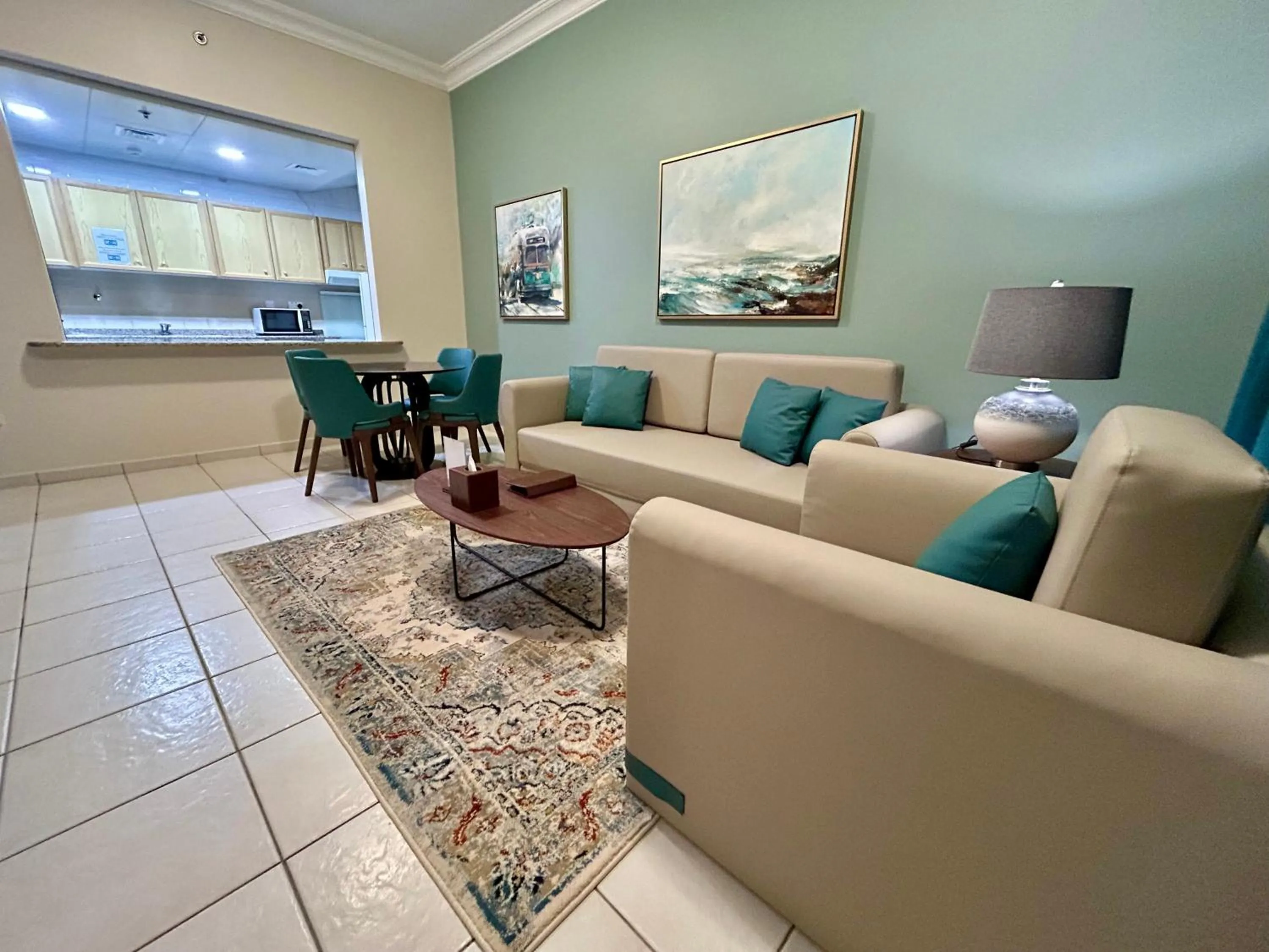 Living room in Al Nakheel Hotel Apartments Abu Dhabi