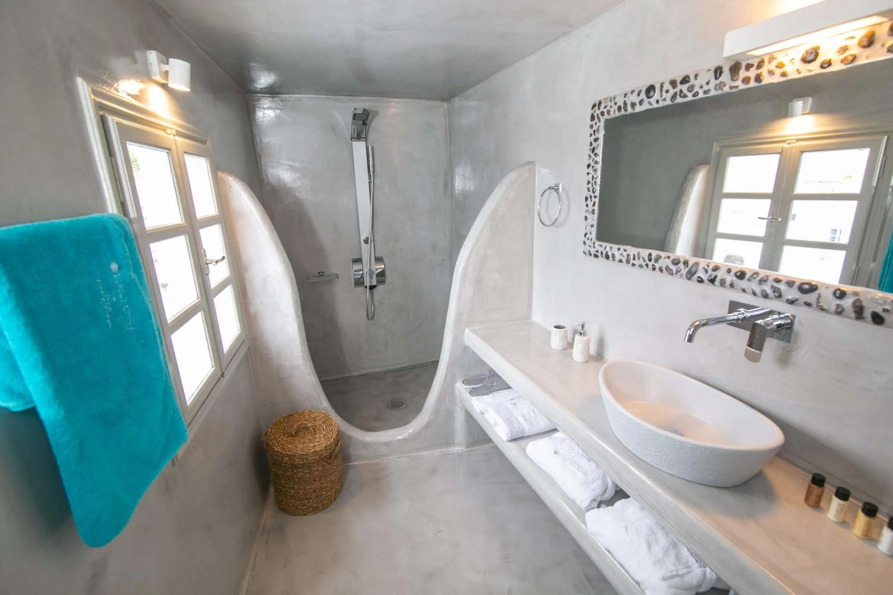 Shower in Kaleidoscope Cave Houses