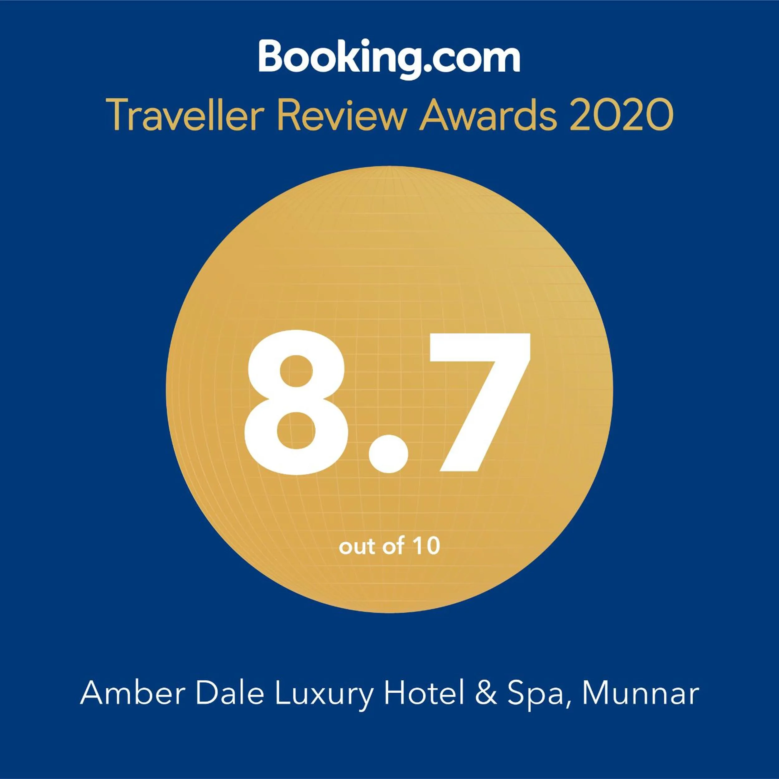 Certificate/Award in Amber Dale Luxury Hotel & Spa, Munnar