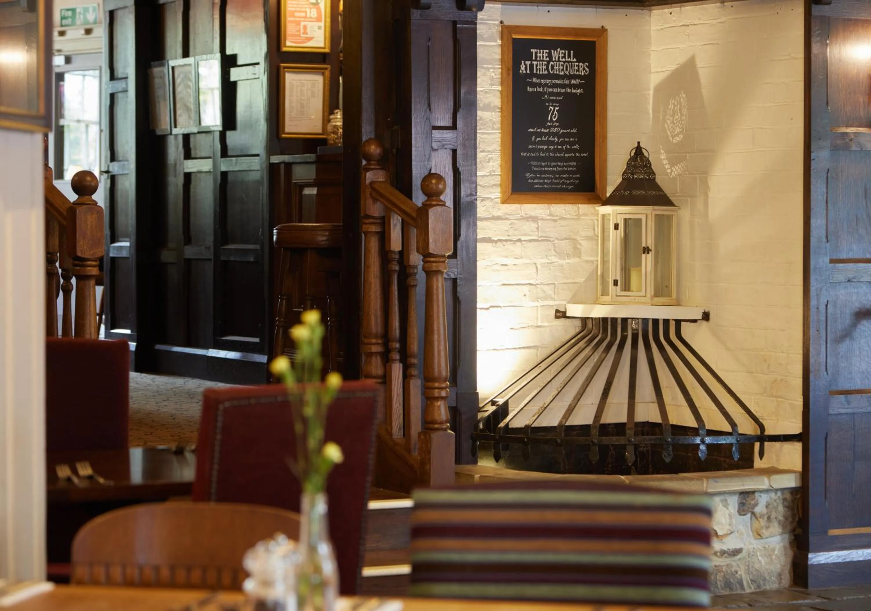 Decorative detail in Chequers Inn by Greene King Inns