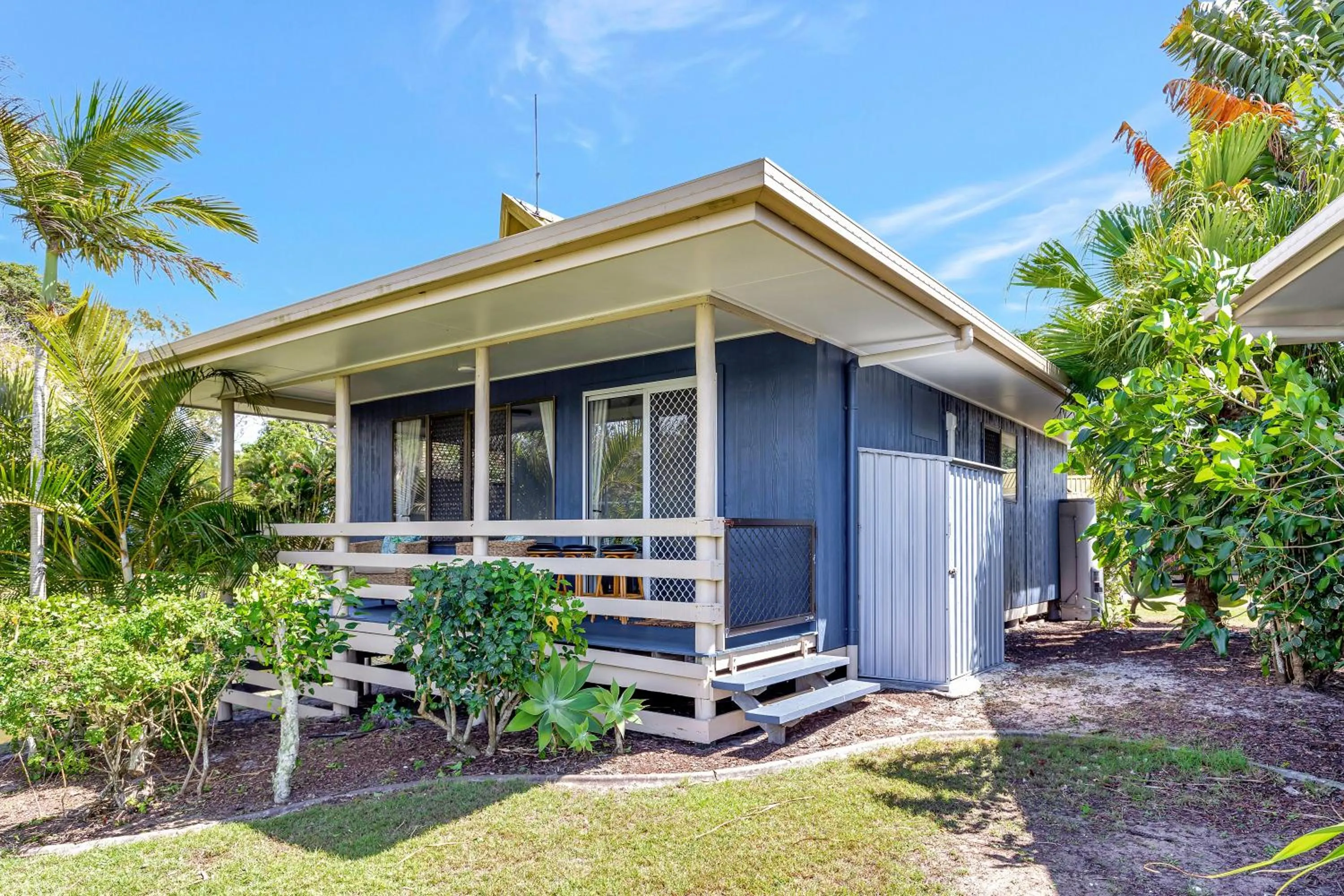 Garden view in Sanctuary Lakes Fauna Retreat