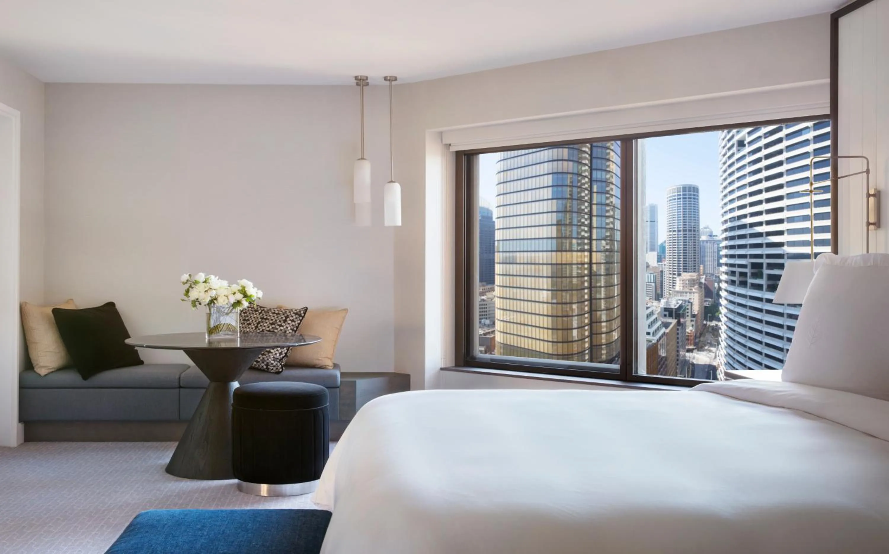 Bedroom, Bed in Four Seasons Hotel Sydney