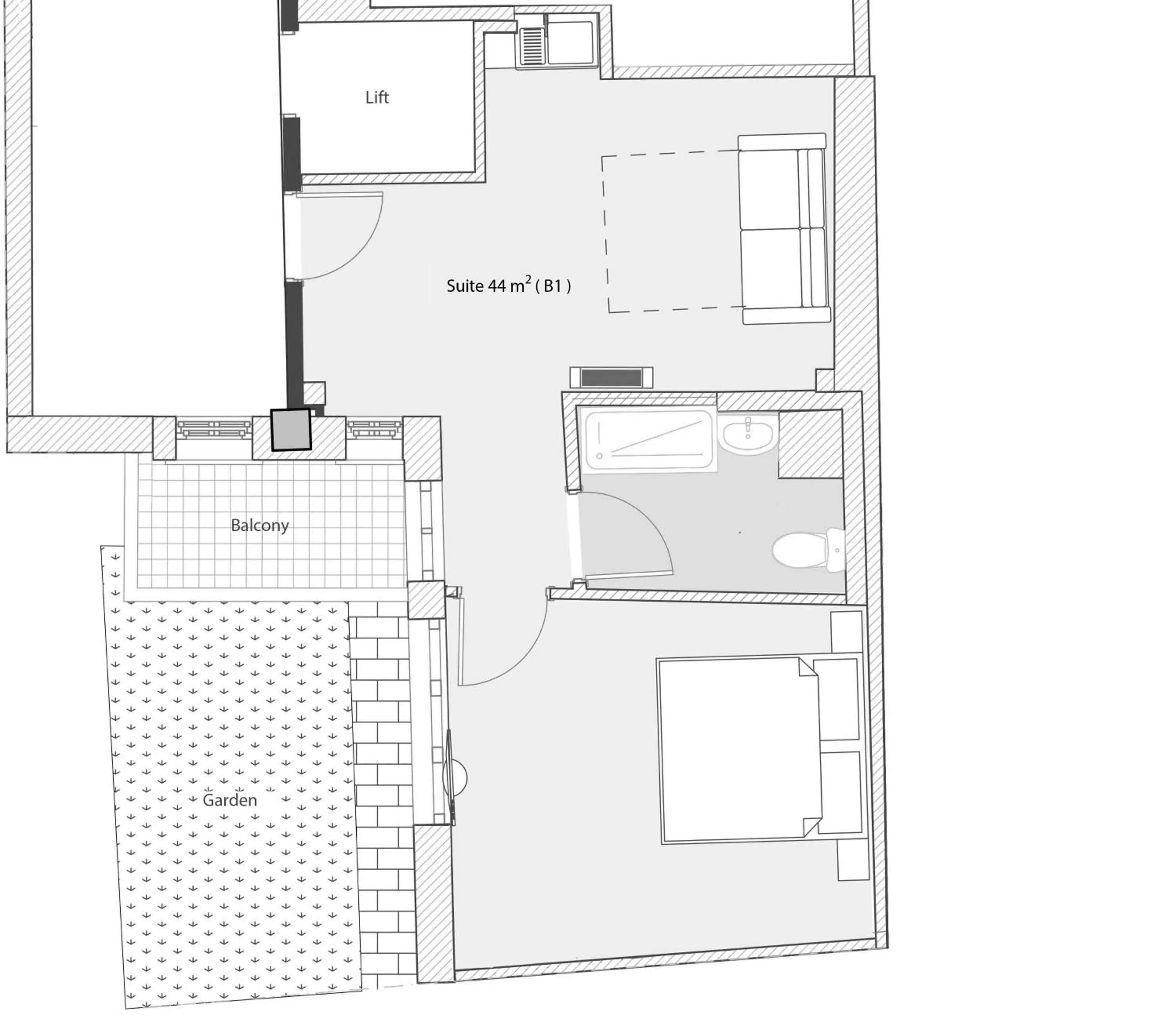 Floor plan in Candia Suites & Rooms