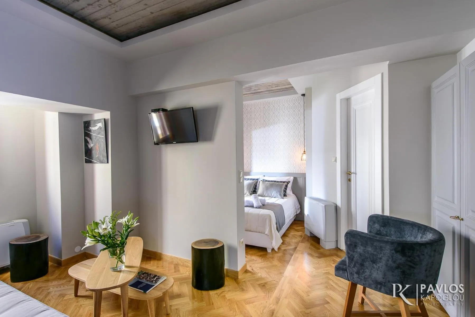 Bed in Candia Suites & Rooms