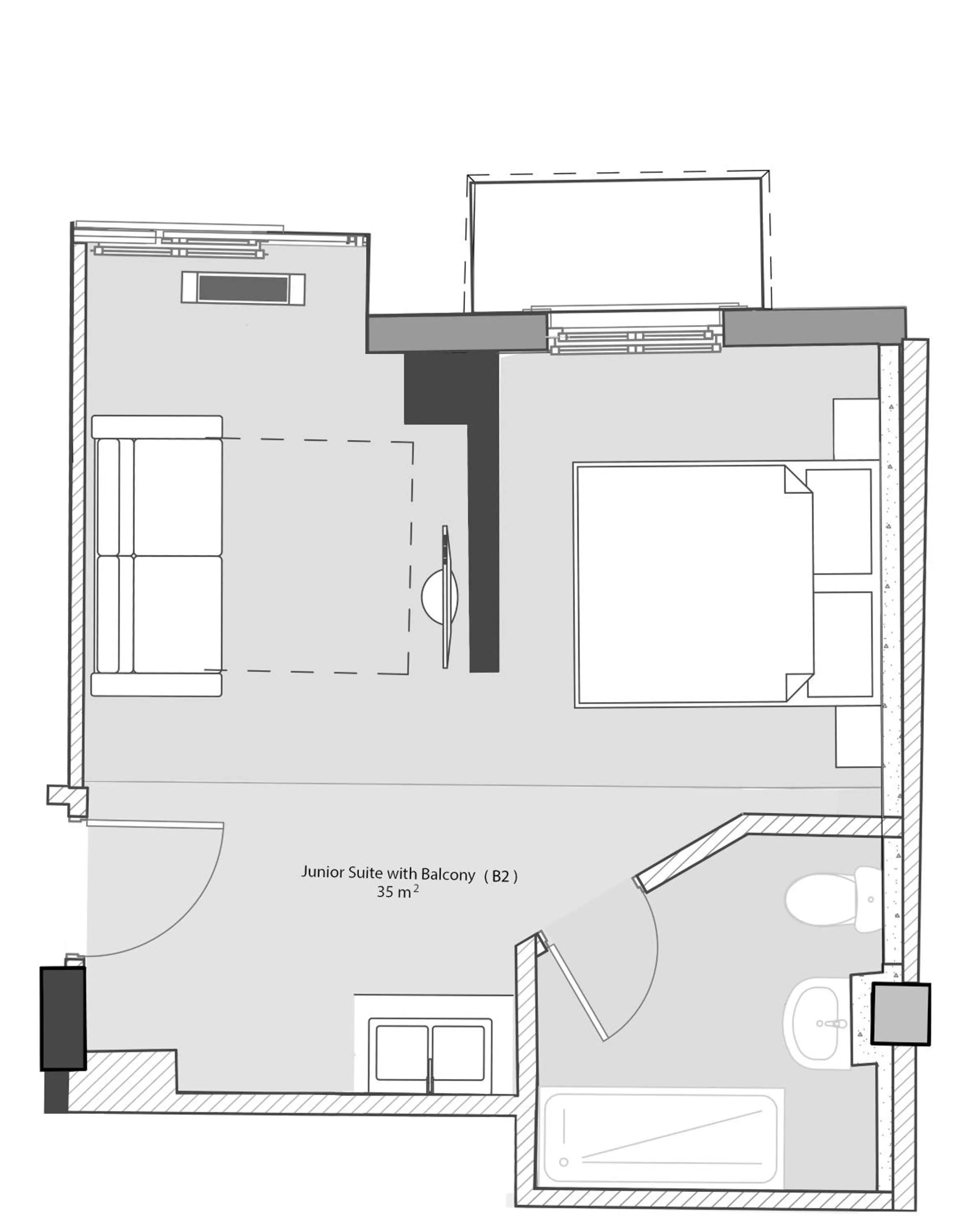 Floor plan in Candia Suites & Rooms