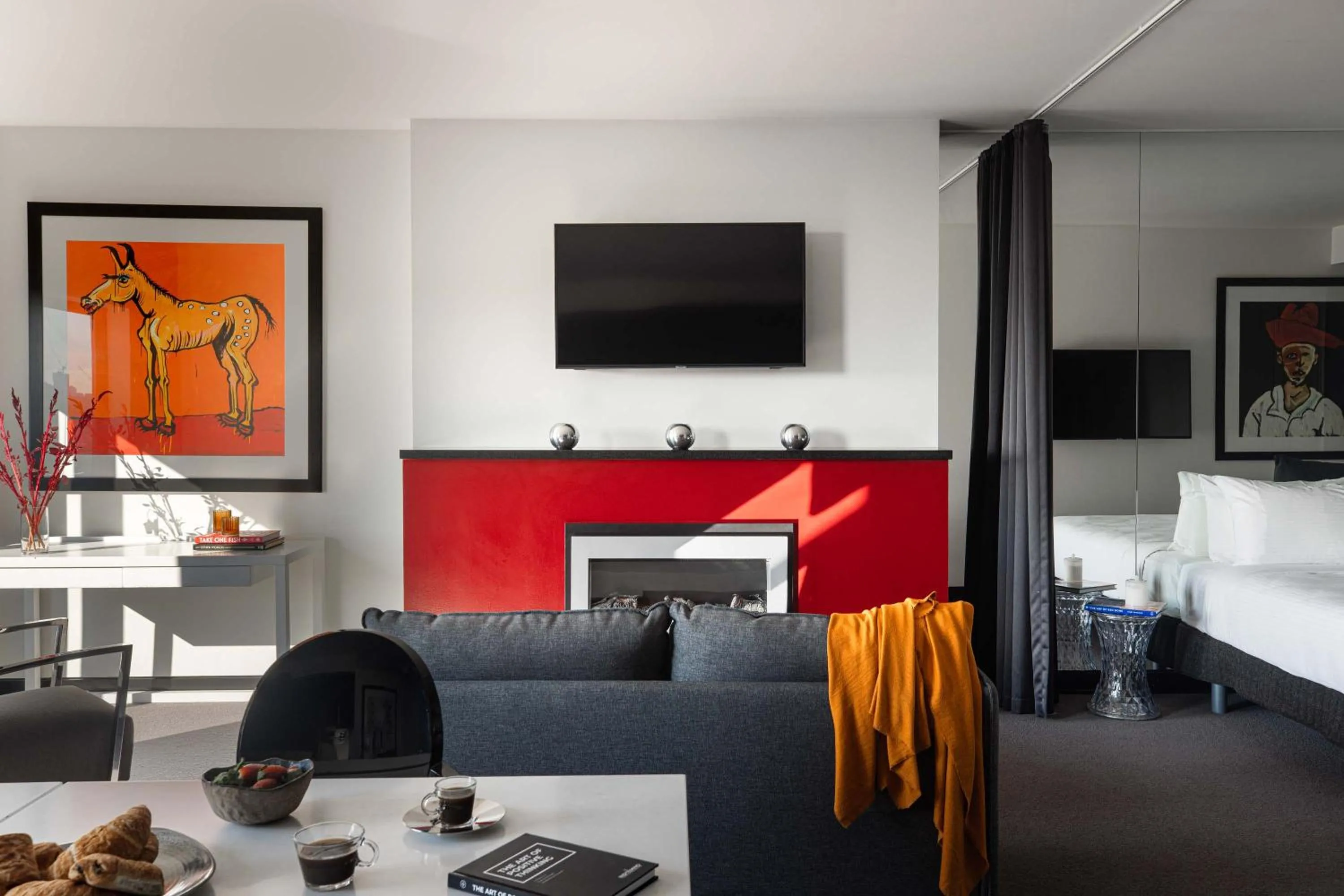 Living room in The Cullen Melbourne - Art Series