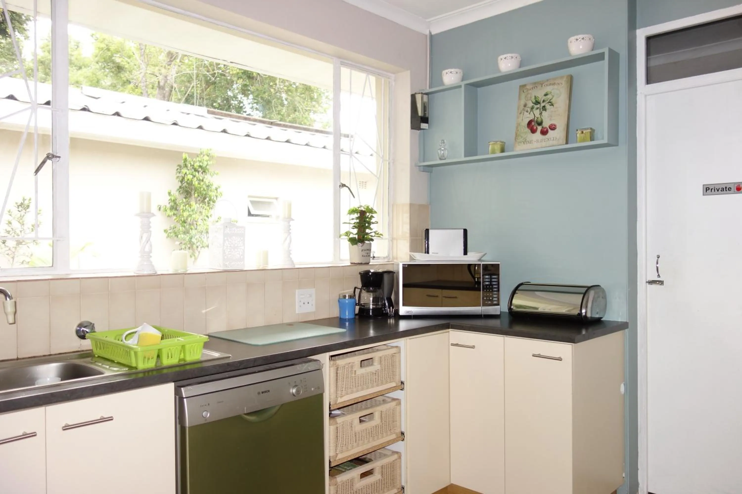Communal kitchen in Cherry Berry Lodge