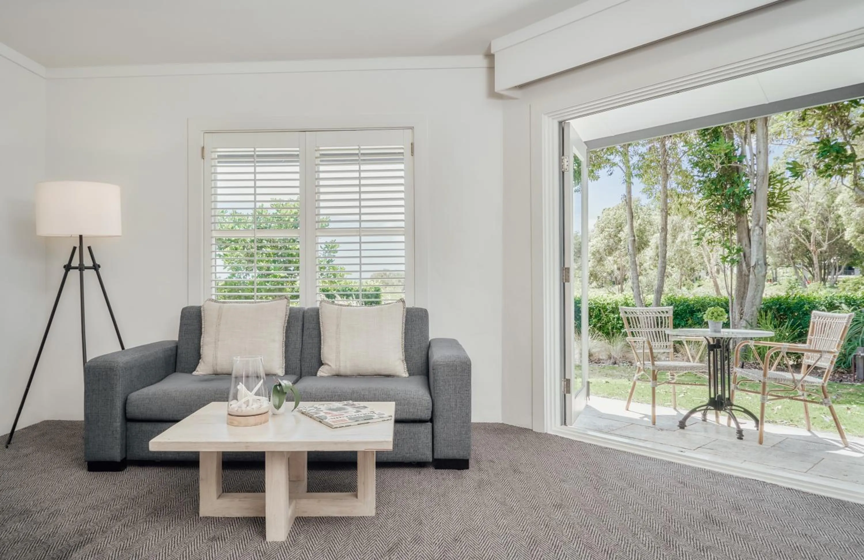 Seating area in Anchorage Port Stephens