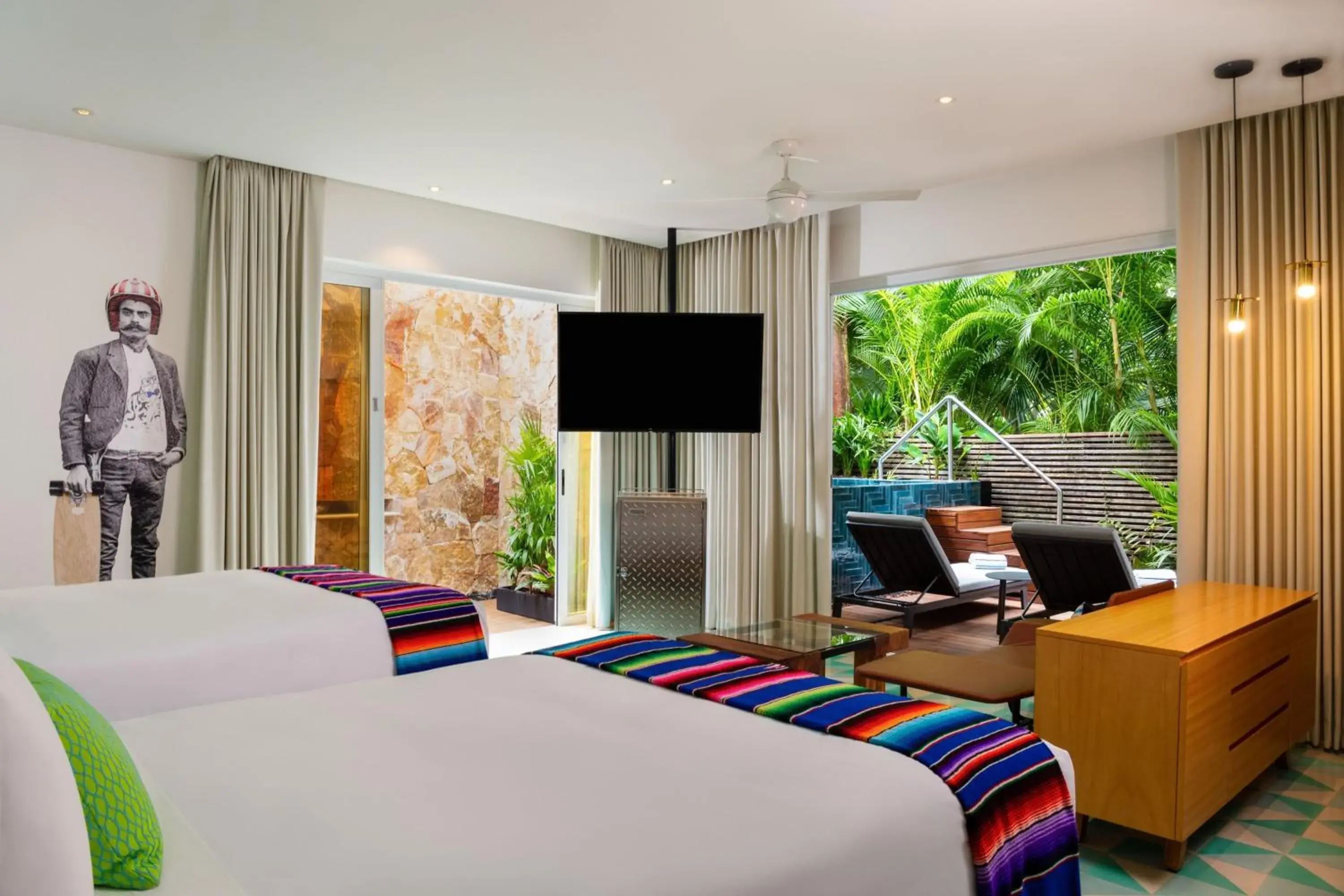 Standard Double Room with Two Double Beds and Jungle View in W Punta de Mita Standard Double Room with Two Double Beds and Jungle View in W Punta de Mita