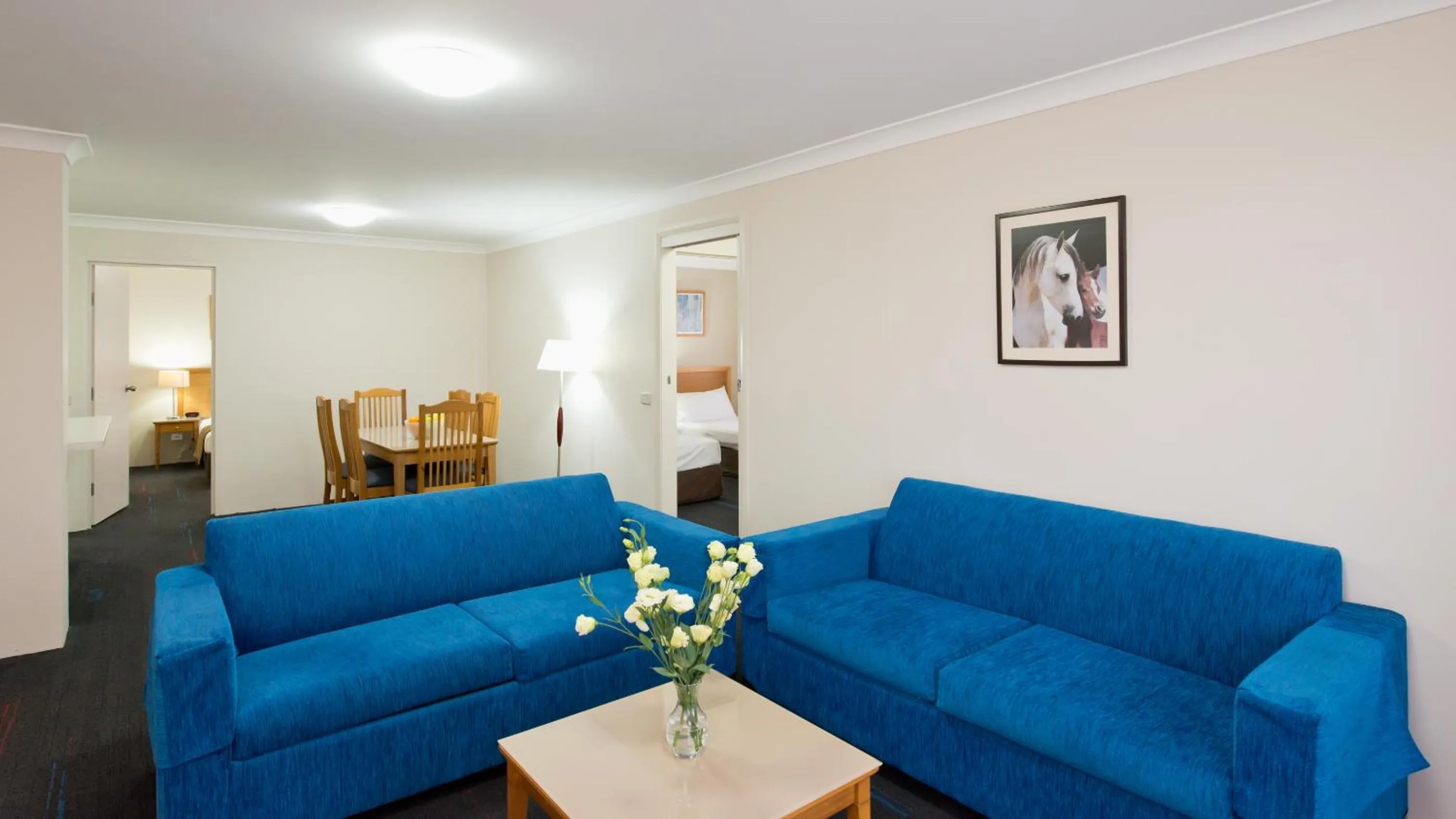 Living room in APX Parramatta