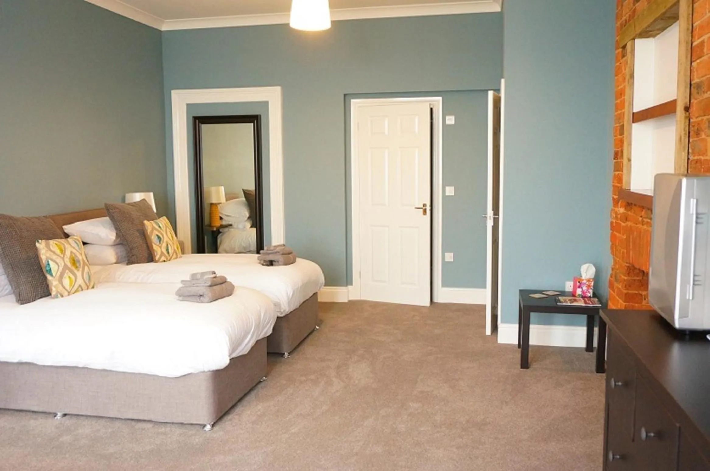 Bed in shoreside inn