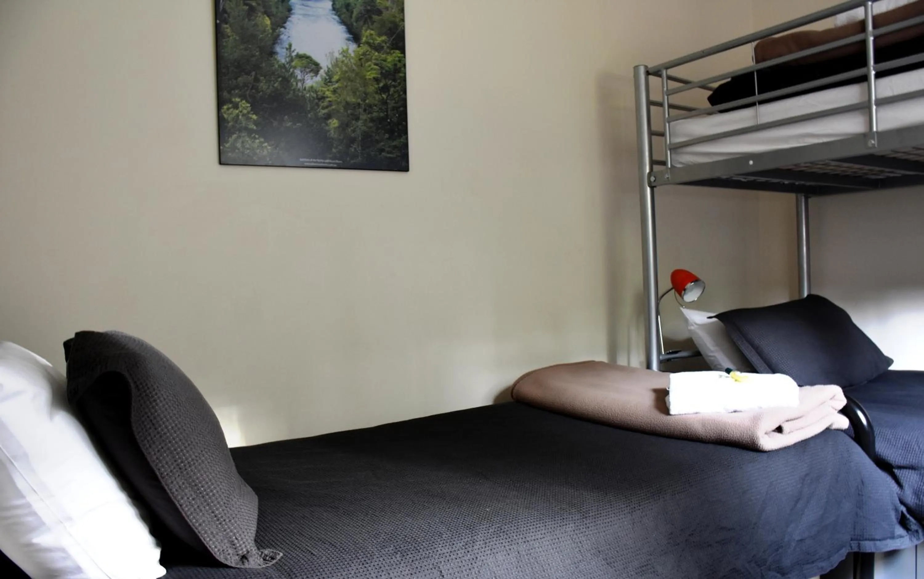 Bed in Tahune AirWalk Cabin and Lodge