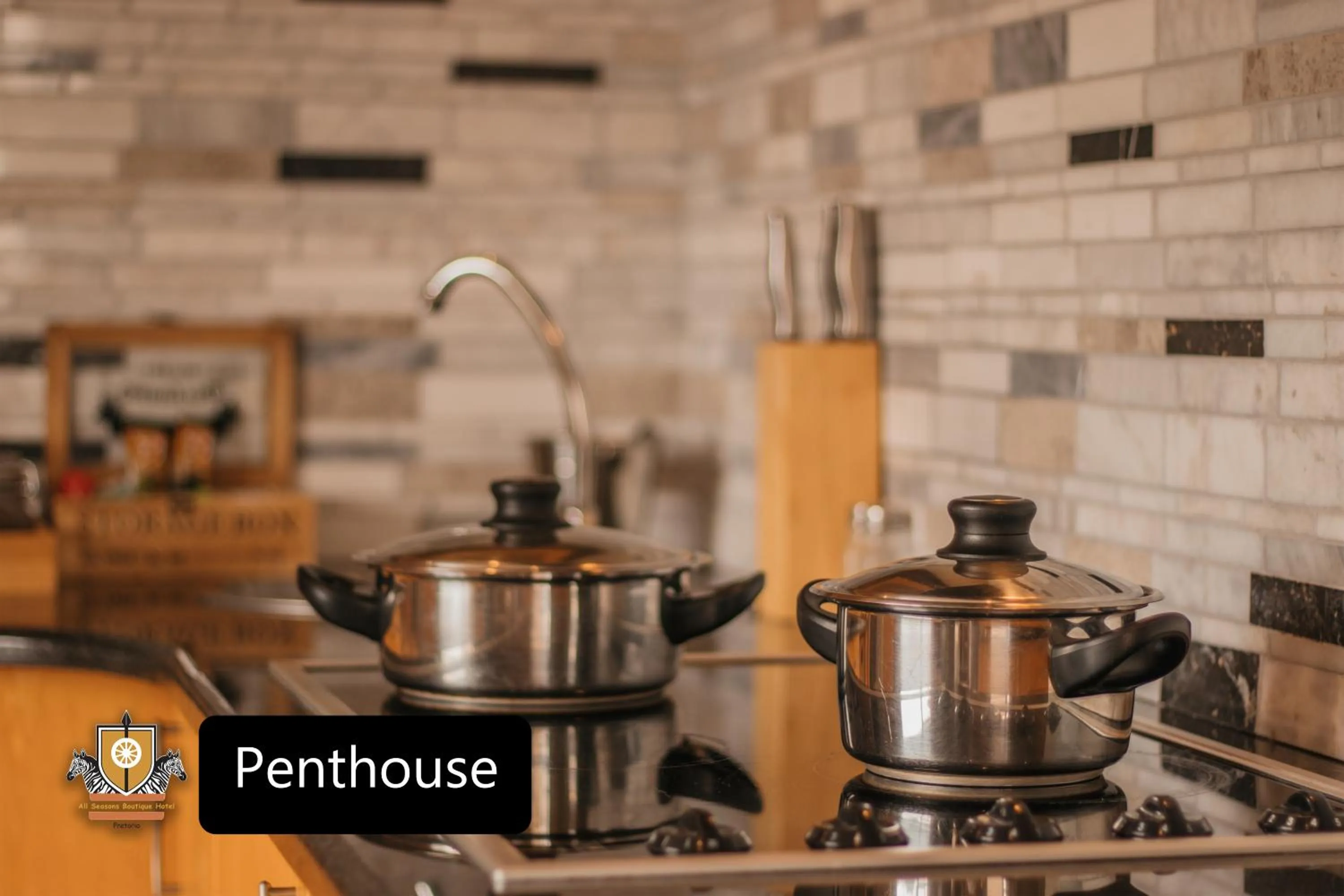 kitchen in All Seasons Boutique Hotel - Sustainable Electricity and Water