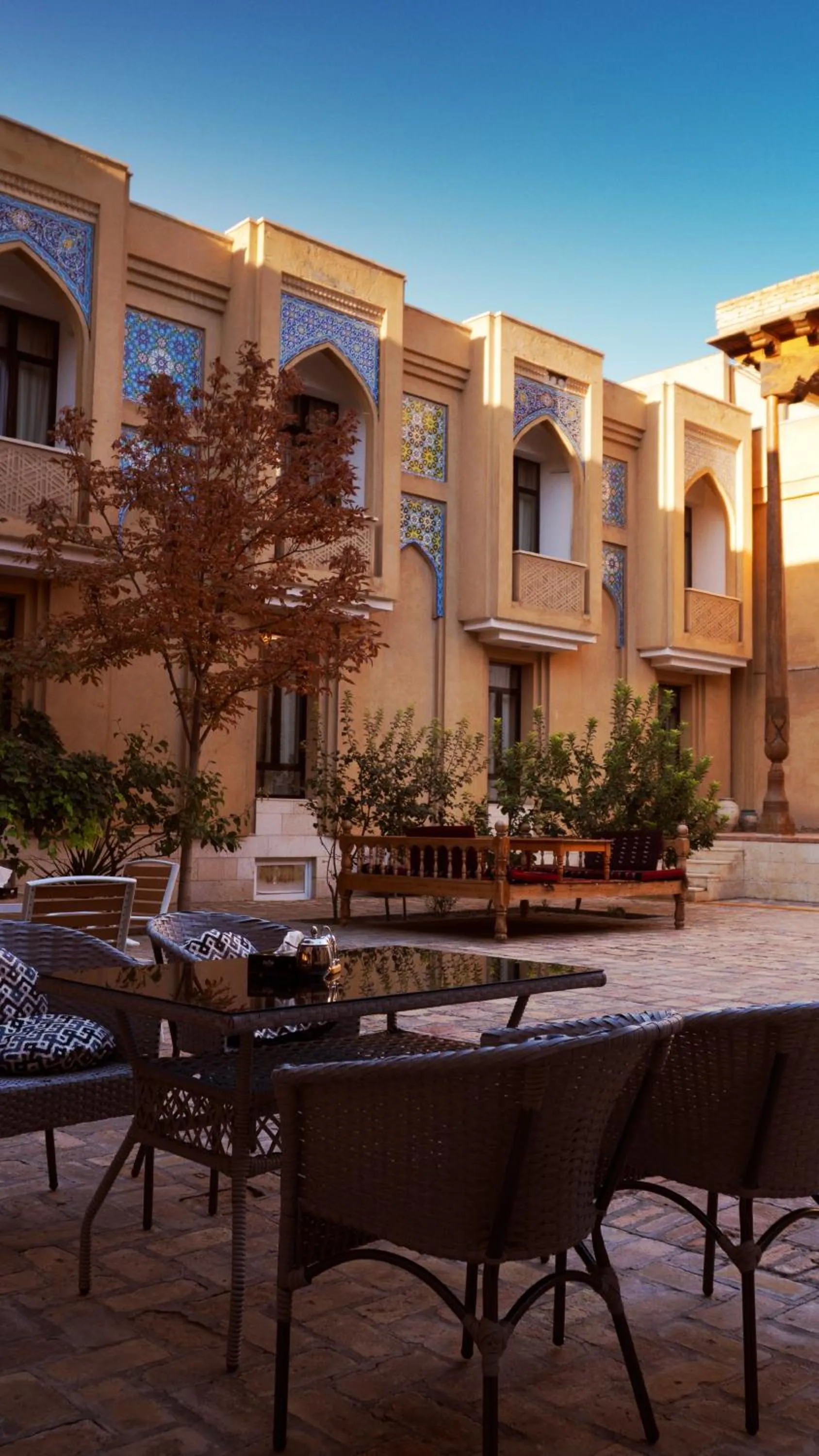 Inner courtyard view in Omar Khayyam Hotel