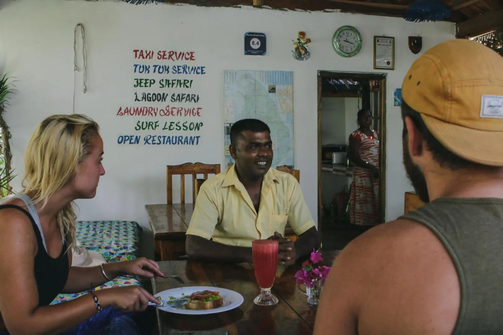 People in Garden Beach Hotel