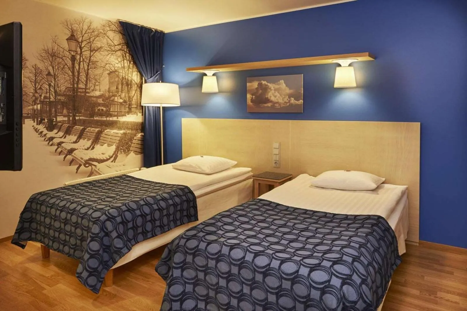 Bedroom, Bed in Scandic Kallio