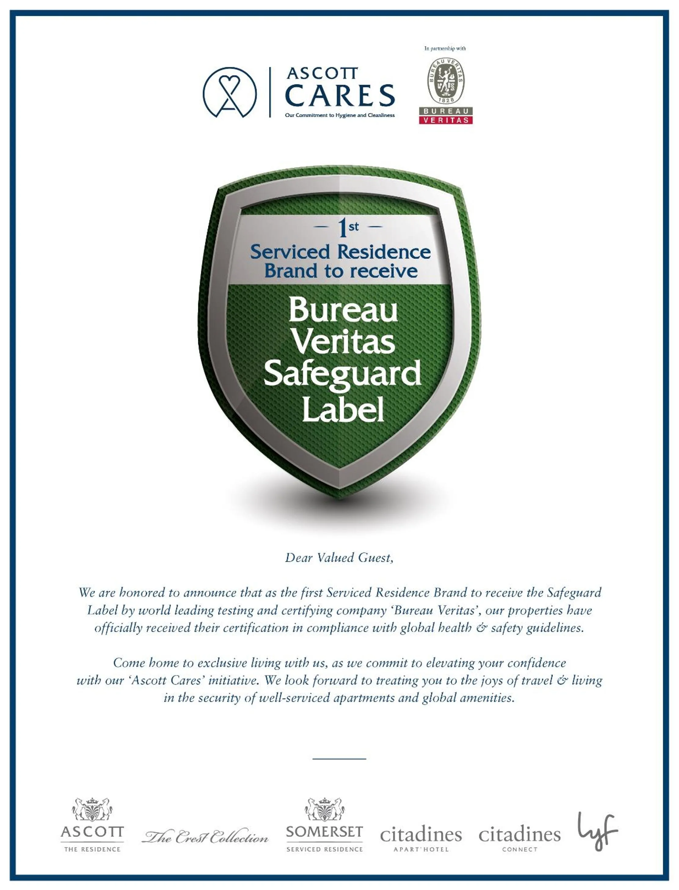 Certificate/Award in Ascott Rafal Olaya Riyadh