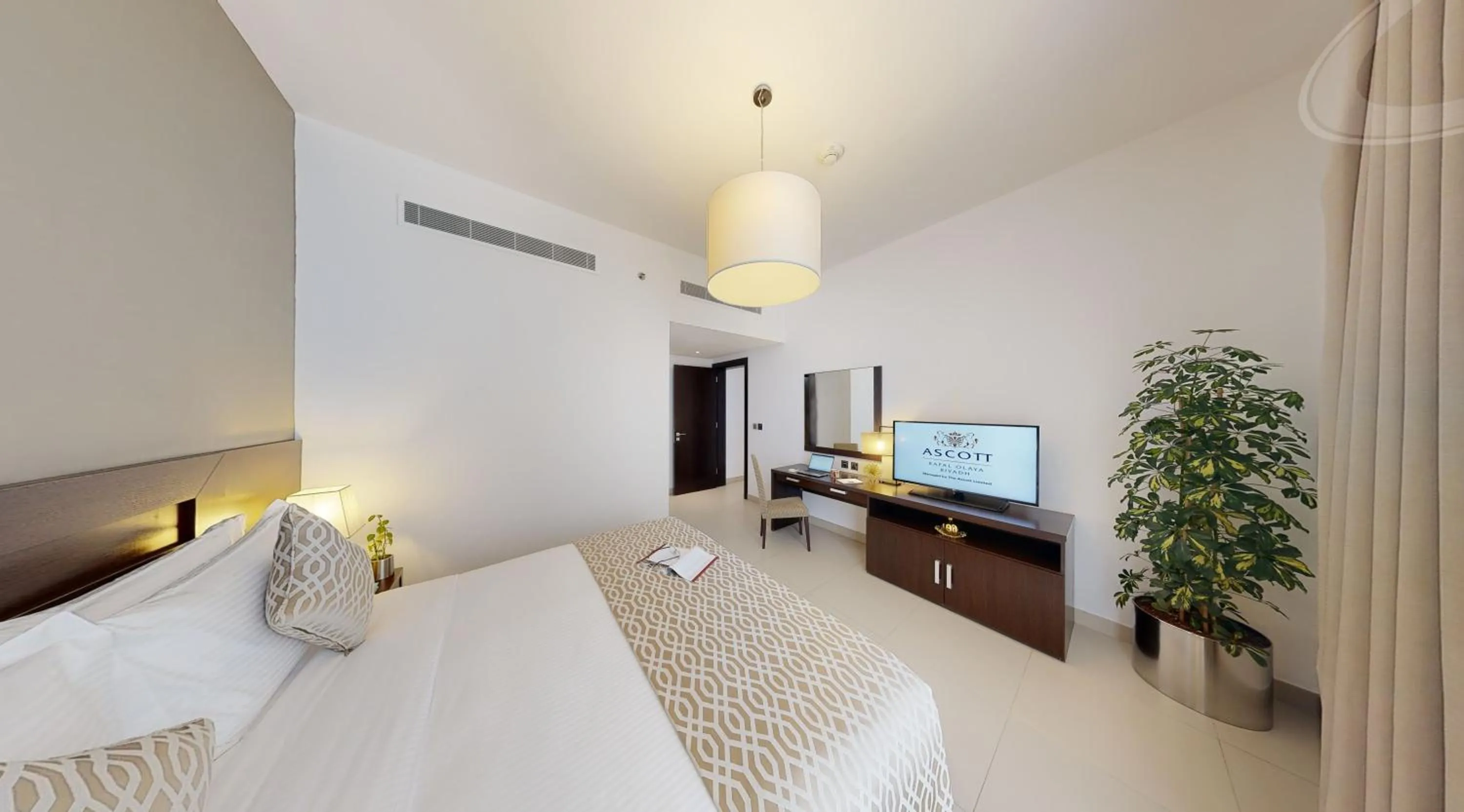 Bedroom, Bed in Ascott Rafal Olaya Riyadh