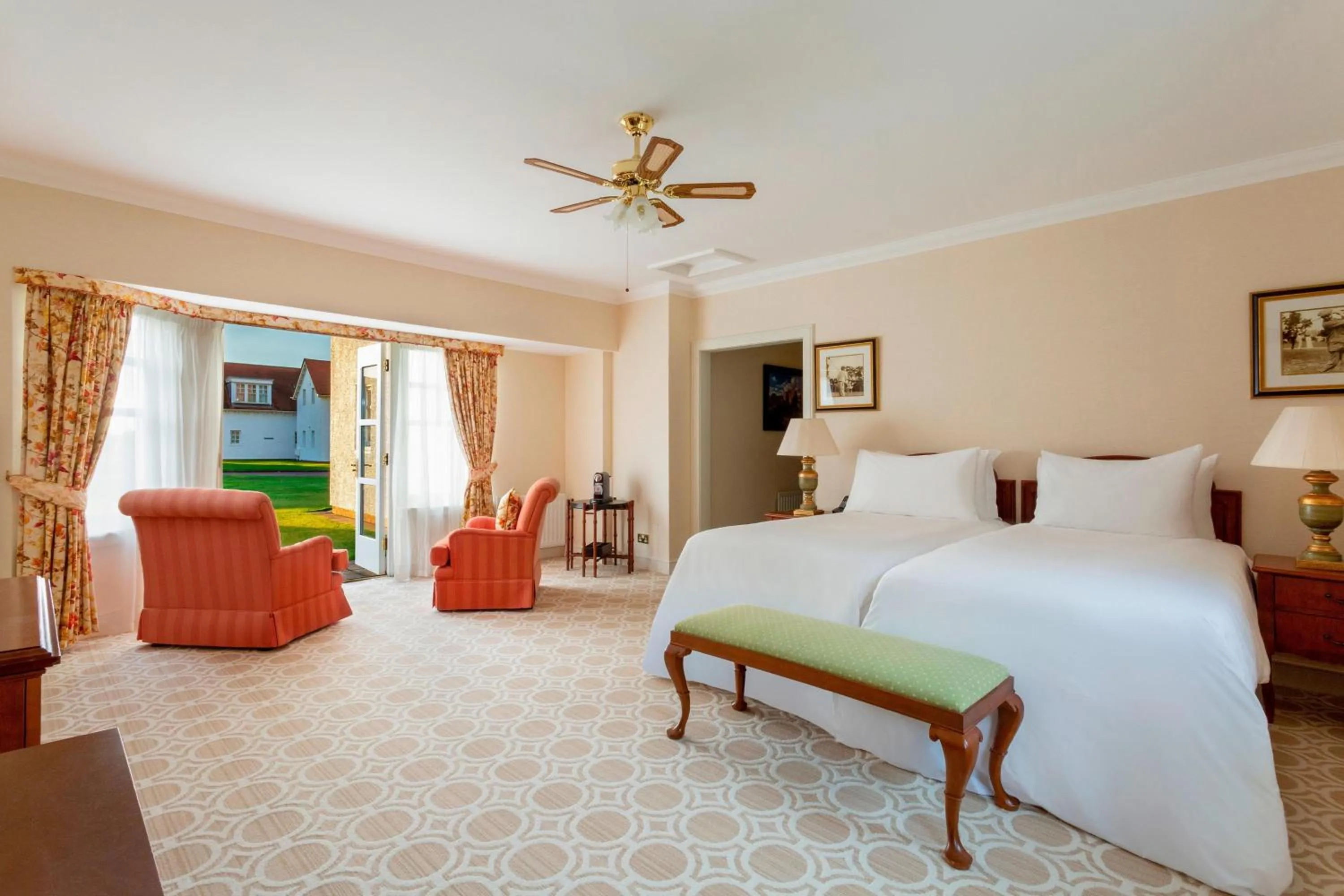 Photo of the whole room, Bed in Trump Turnberry