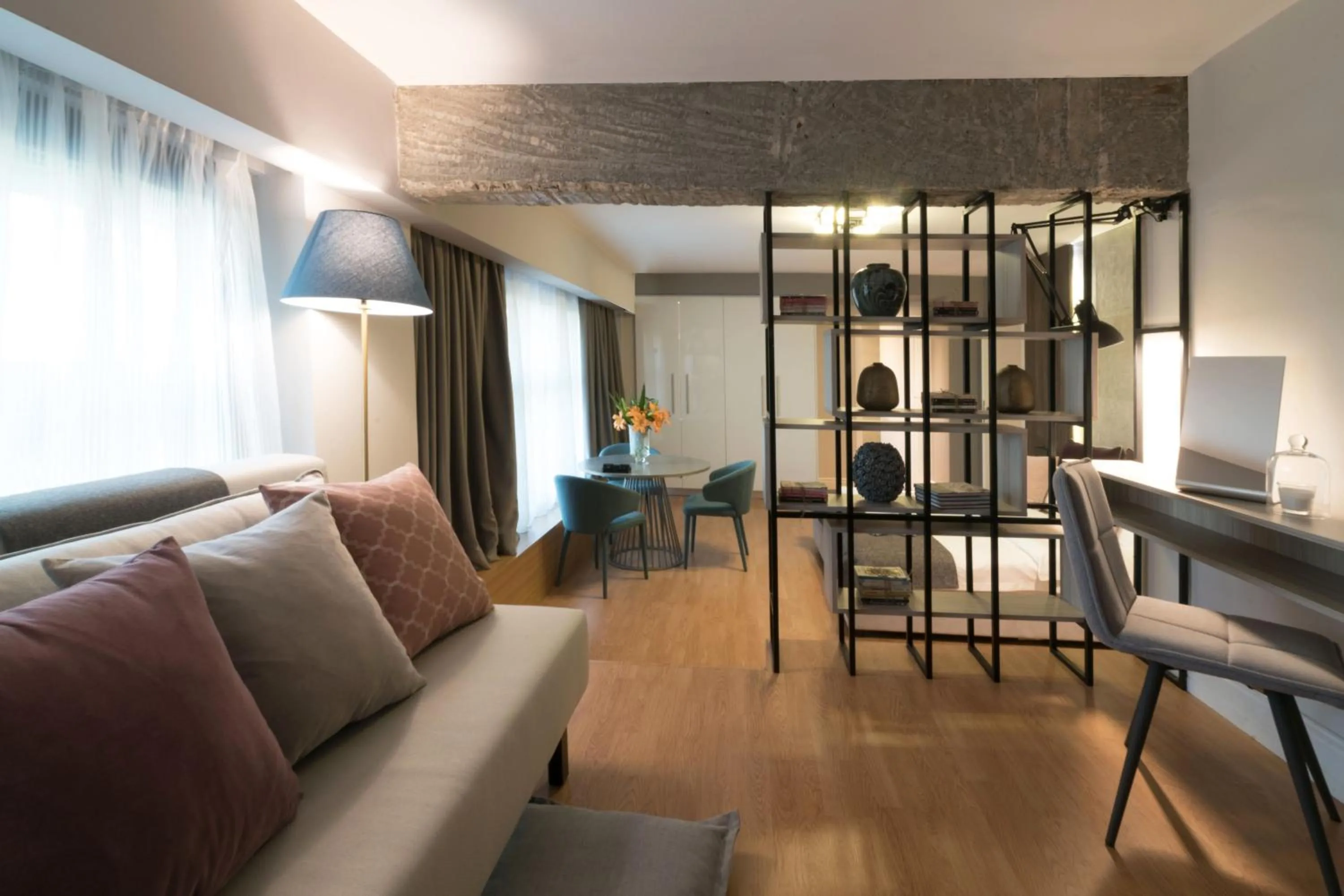 Seating area in 47 Luxury Suites