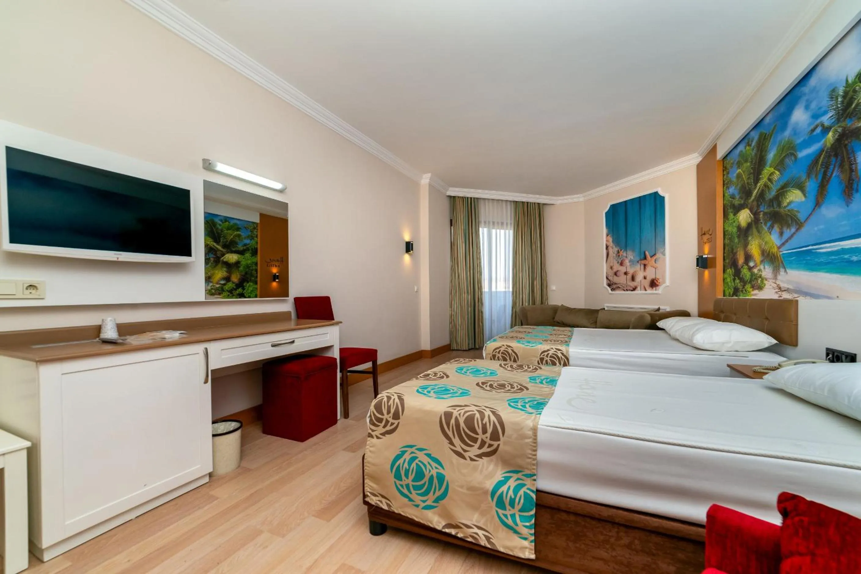 TV and multimedia, Bed in Primasol Hane Family Resort Hotel