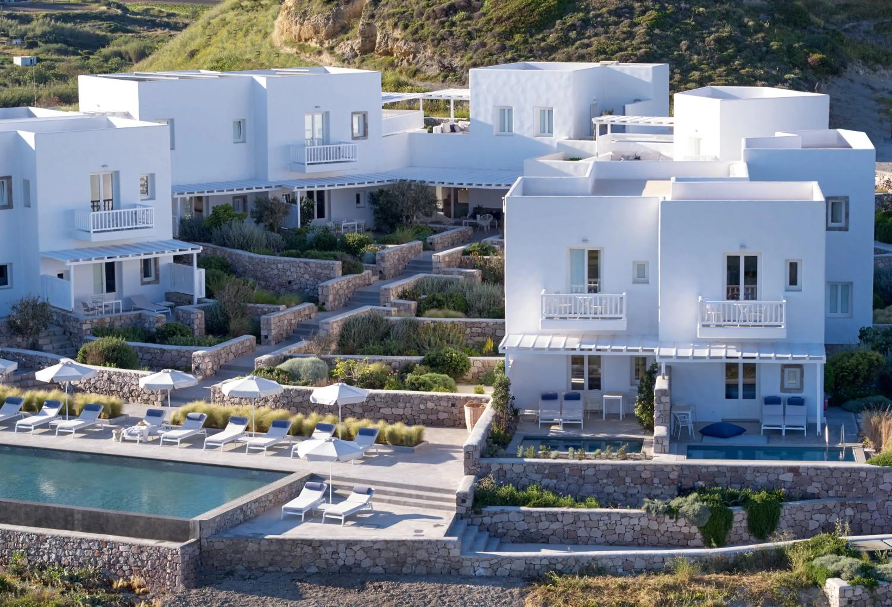 Pool view in Milos Breeze Boutique Hotel