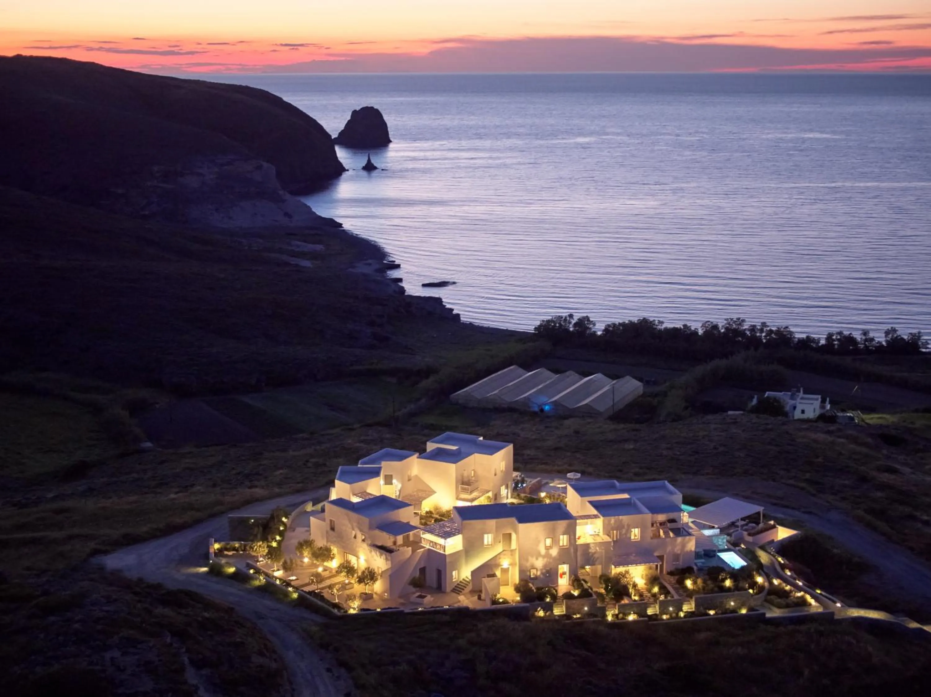 Bird's eye view in Milos Breeze Boutique Hotel