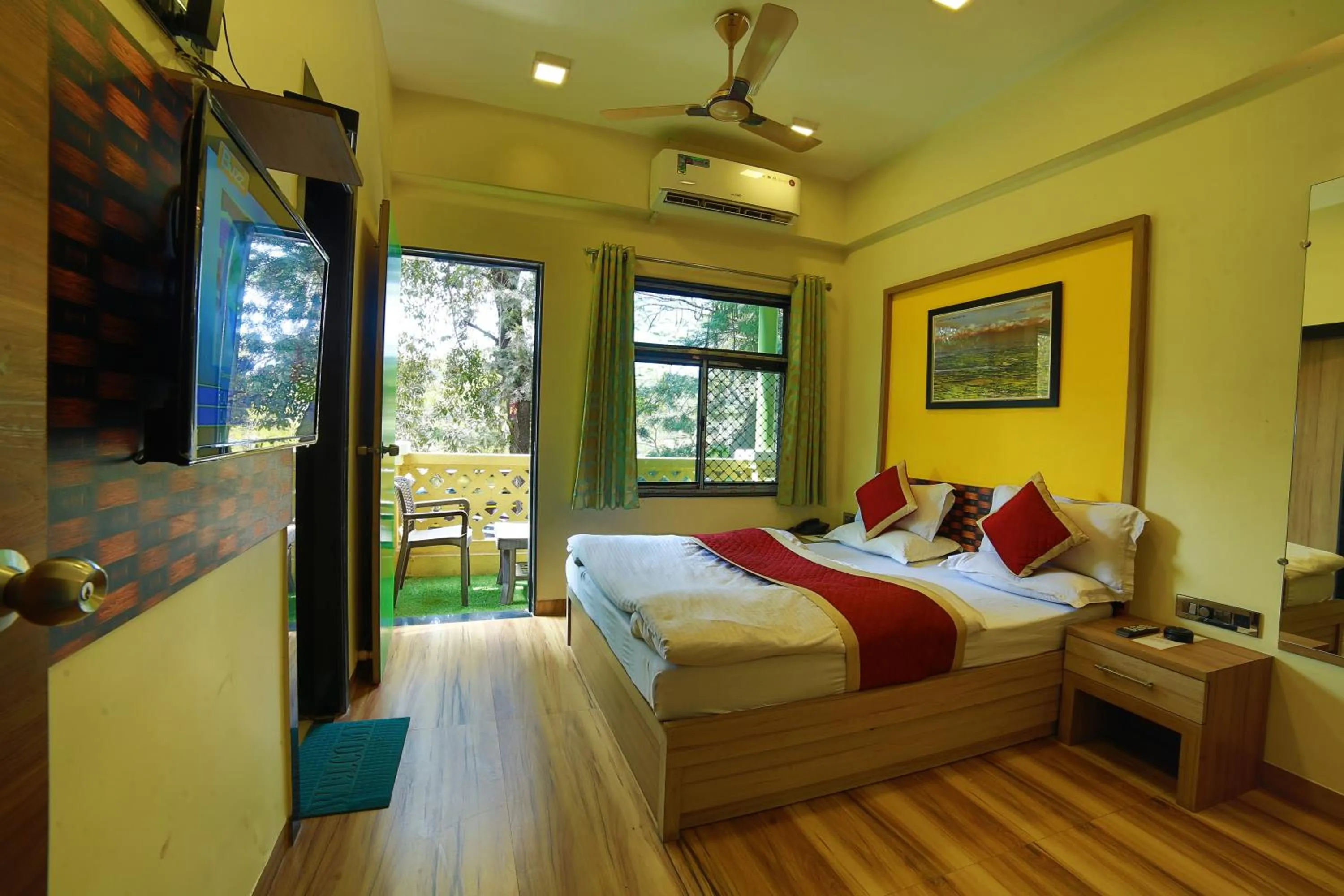 Bed in Hotel Vishram