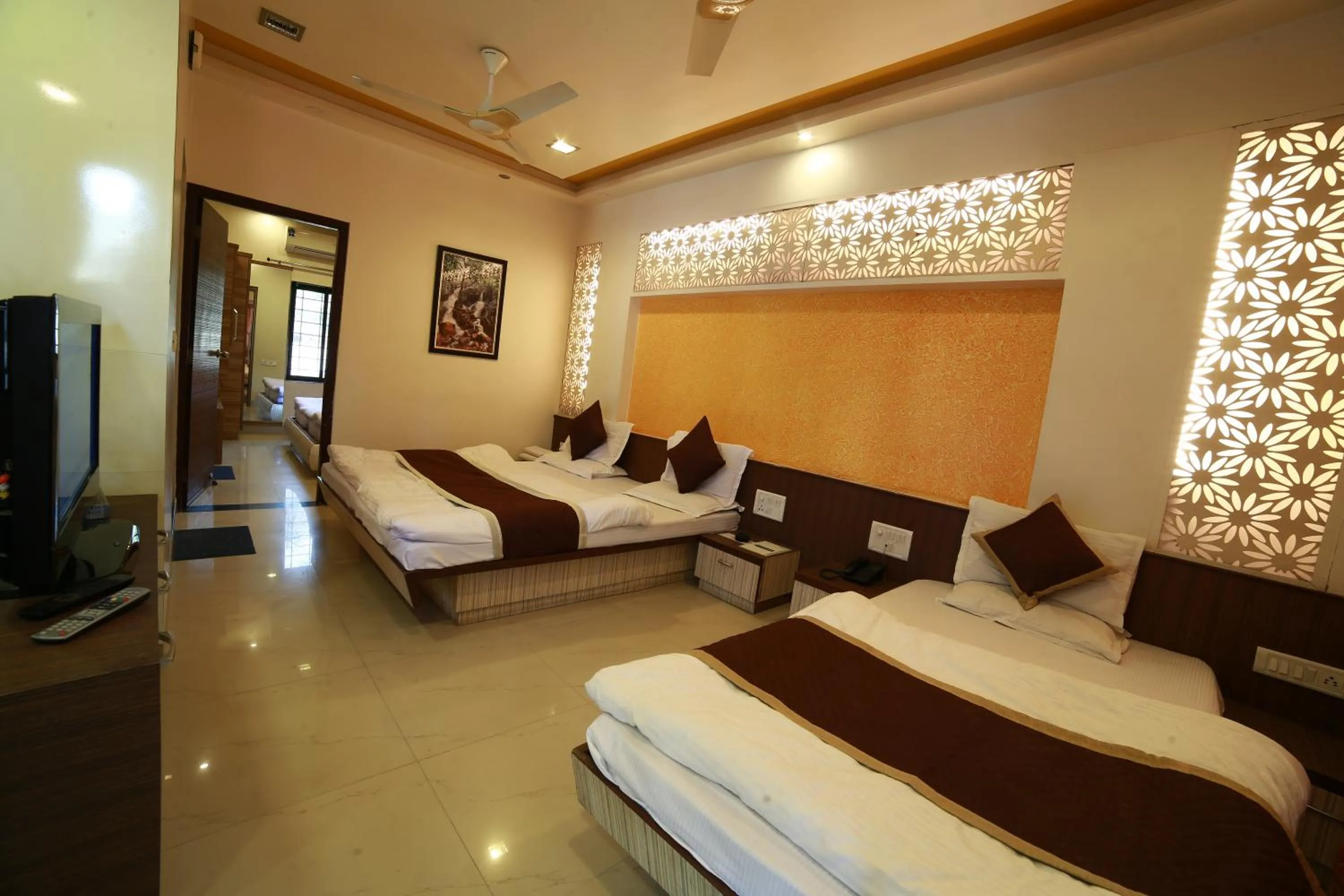 Bed in Hotel Vishram