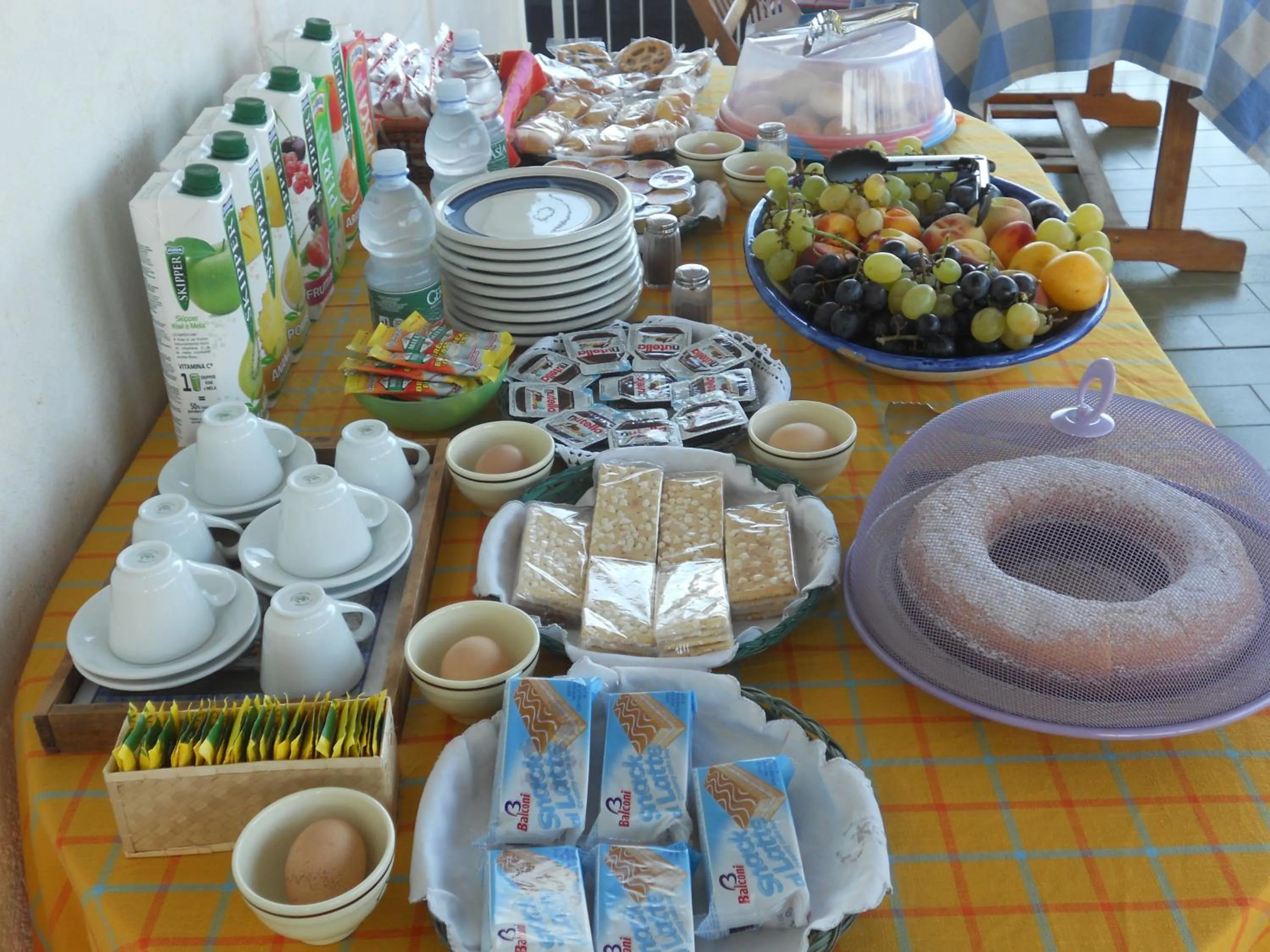 Food and drinks in B&B Villa Rosa