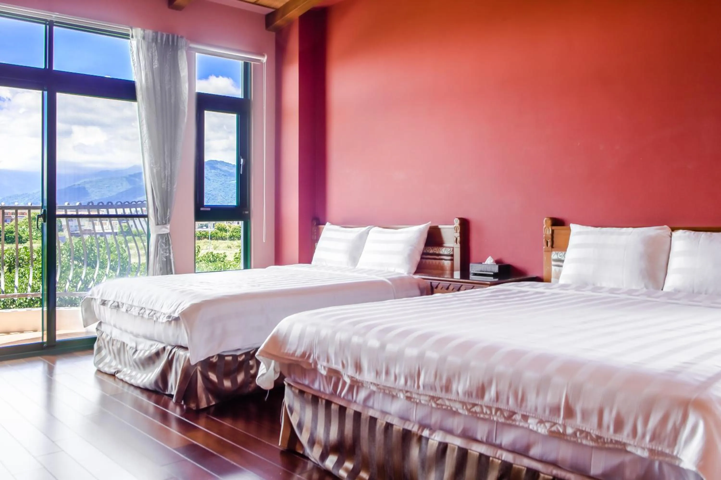 Bedroom, Bed in Summer Garden