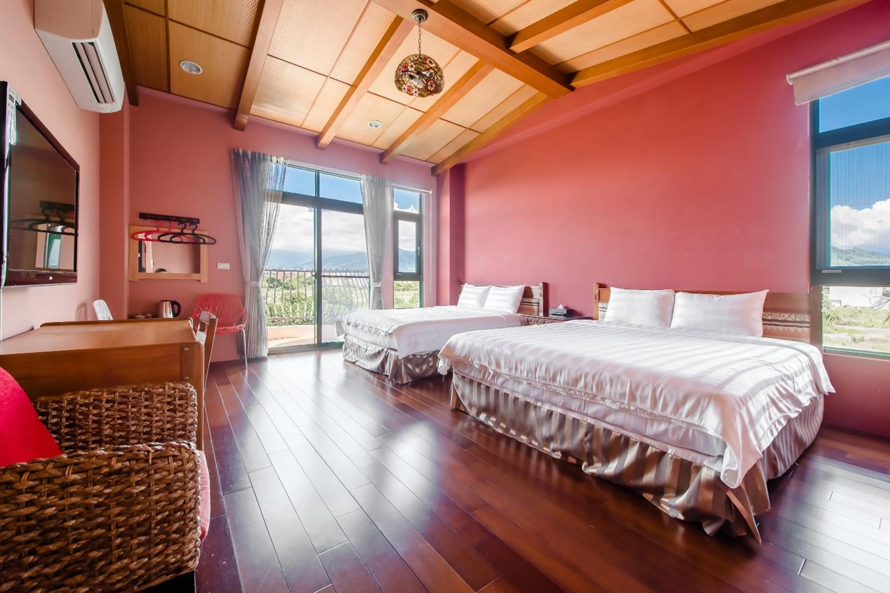 Bedroom, Bed in Summer Garden