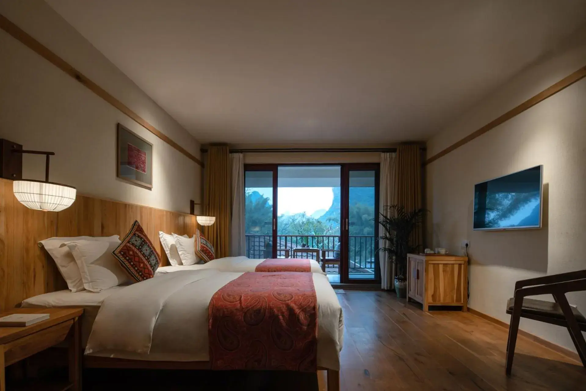 Twin Room with Balcony in The Apsara Lodge Twin Room with Balcony in The Apsara Lodge