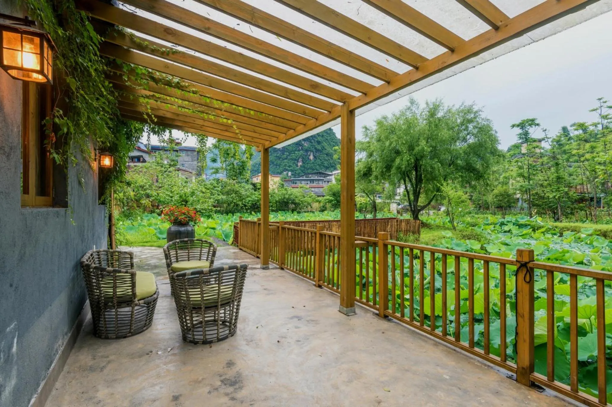 Balcony/Terrace in The Apsara Lodge
