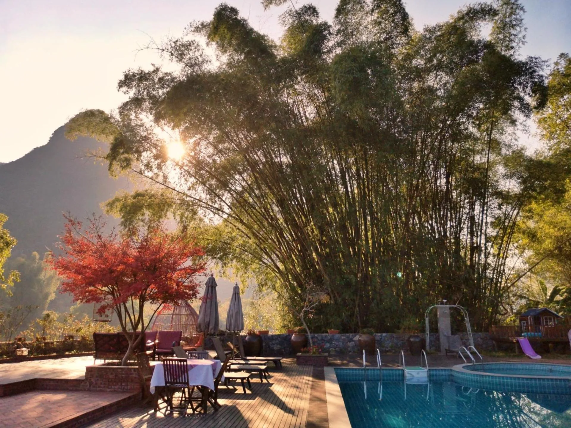 Swimming pool in The Apsara Lodge