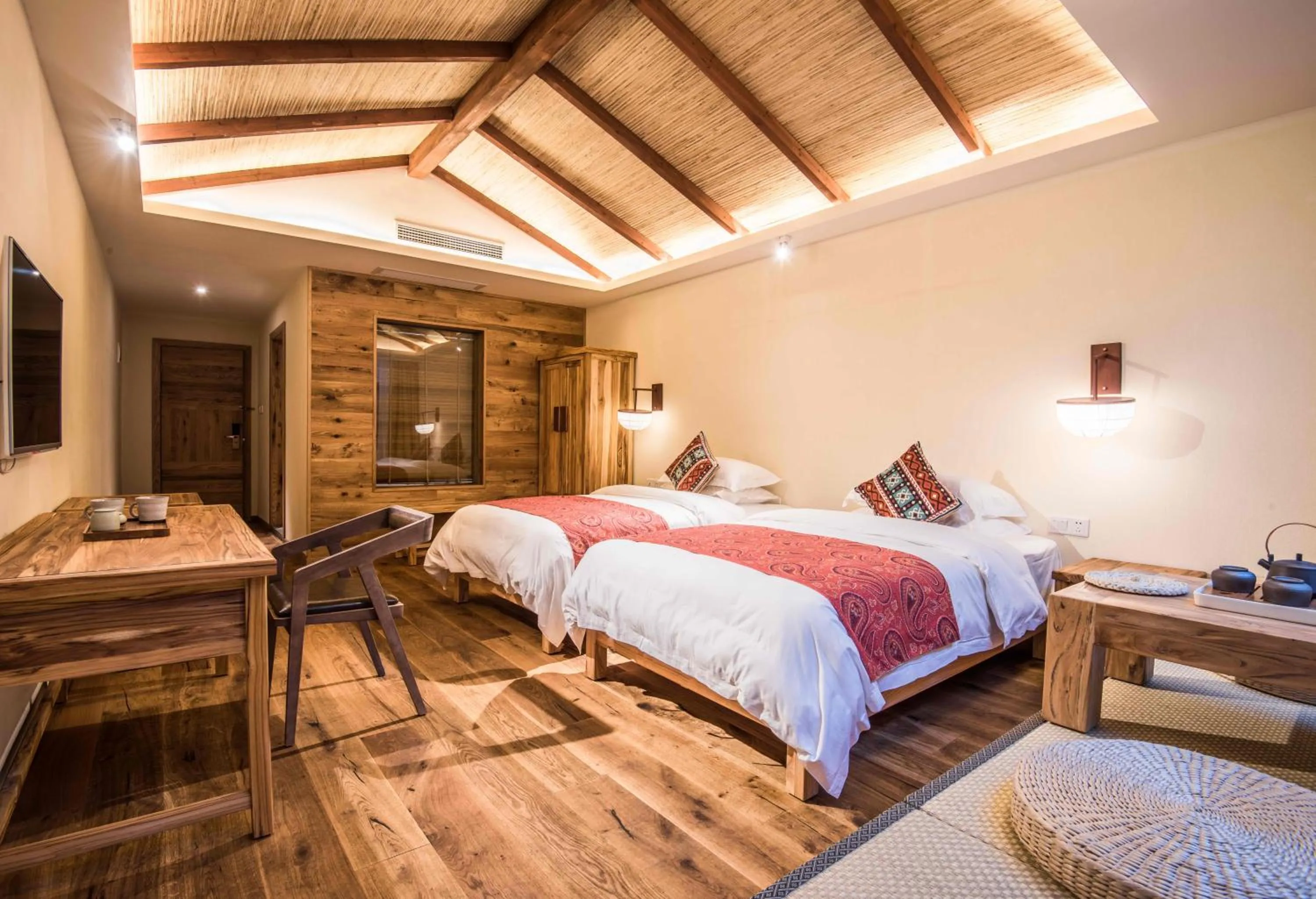 Decorative detail, Bed in The Apsara Lodge