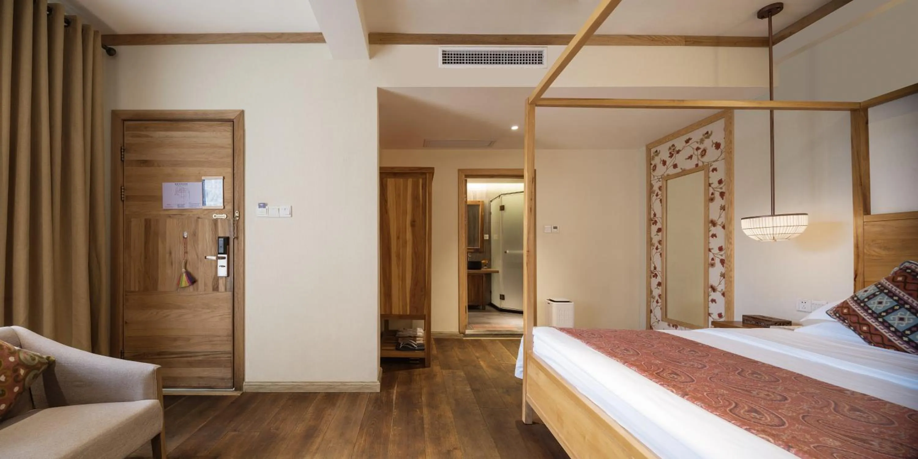 Bed in Yangshuo The Apsara Lodge