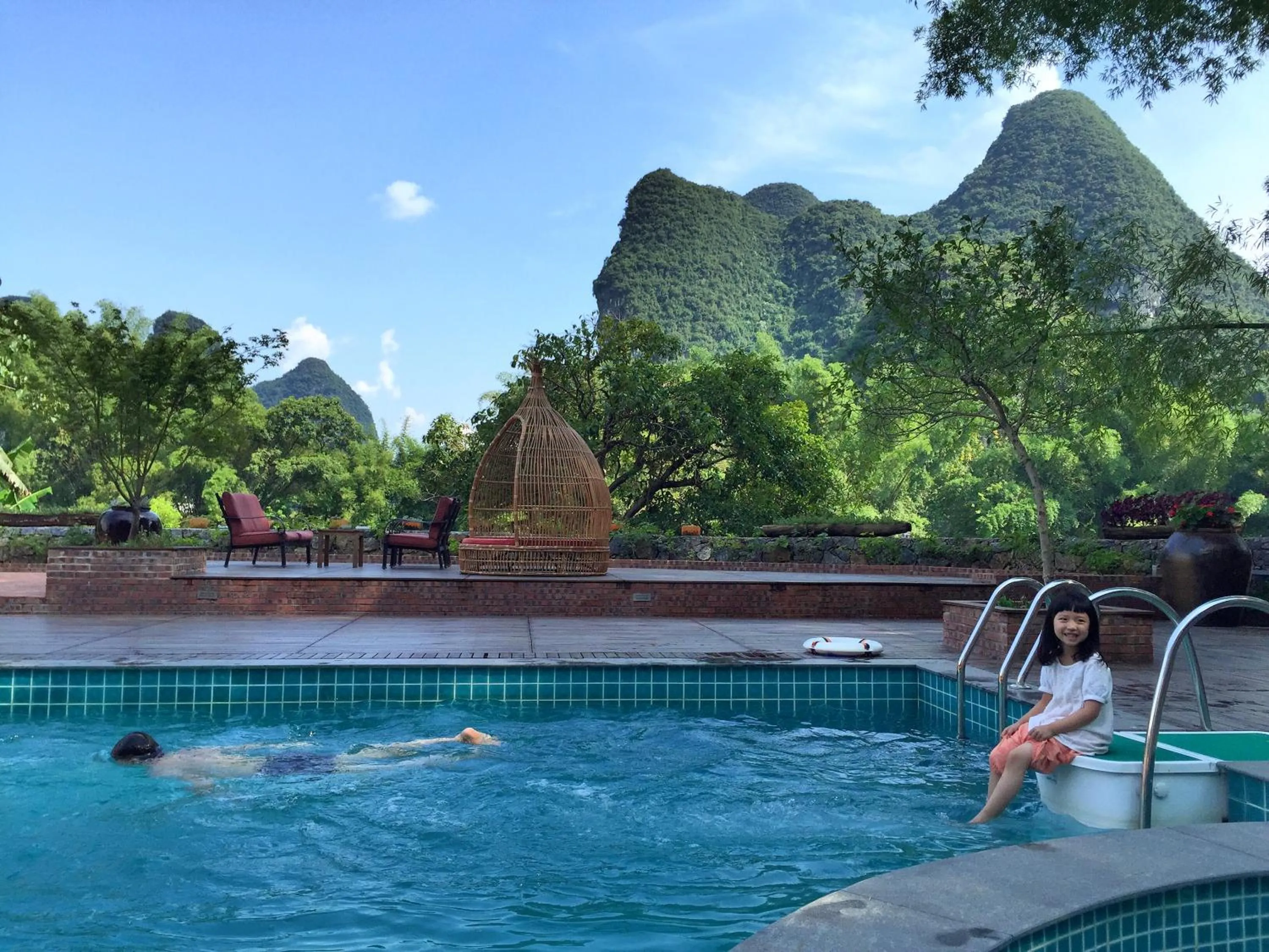 Pool view in The Apsara Lodge