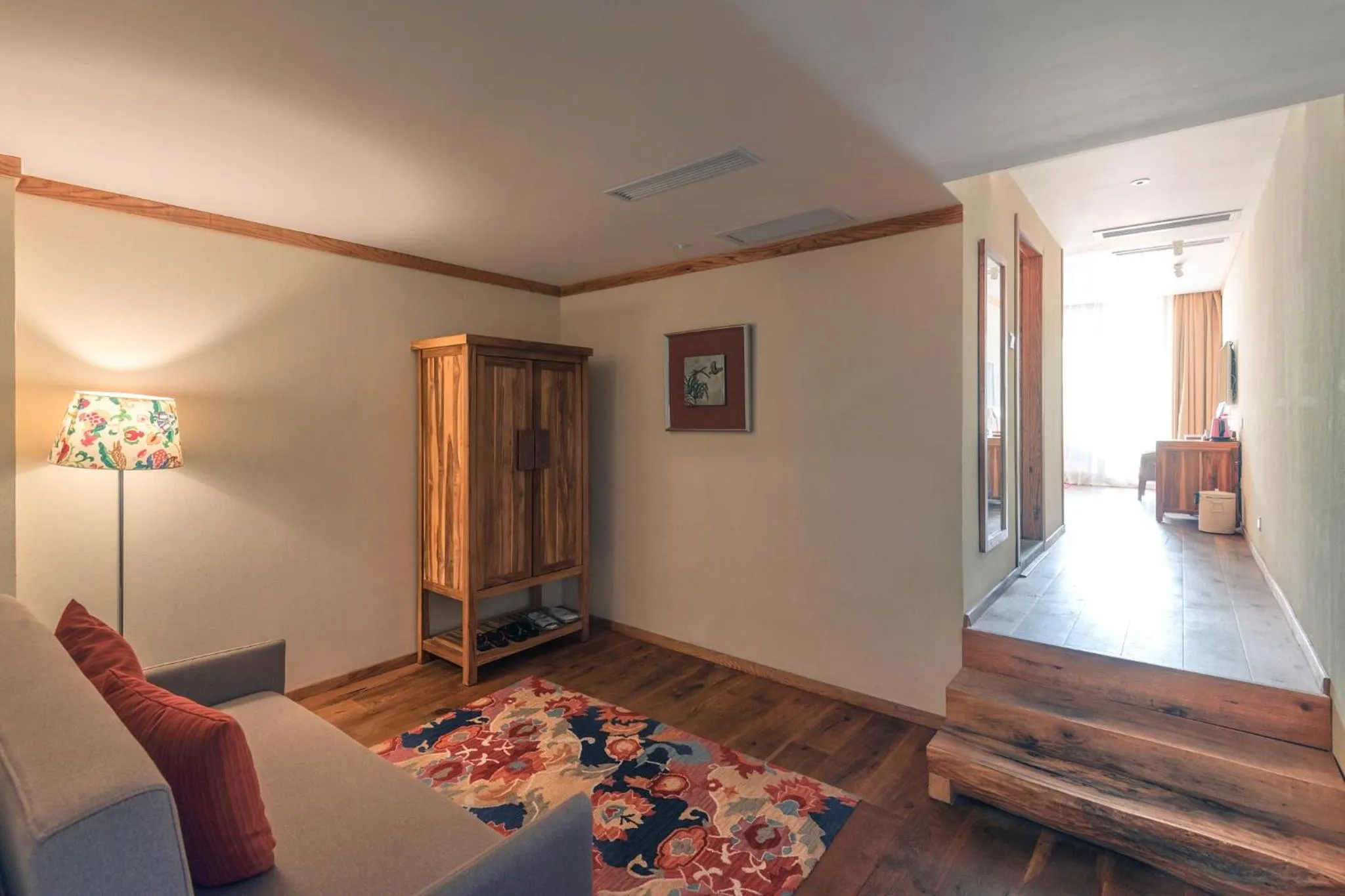 Living room, Bed in The Apsara Lodge