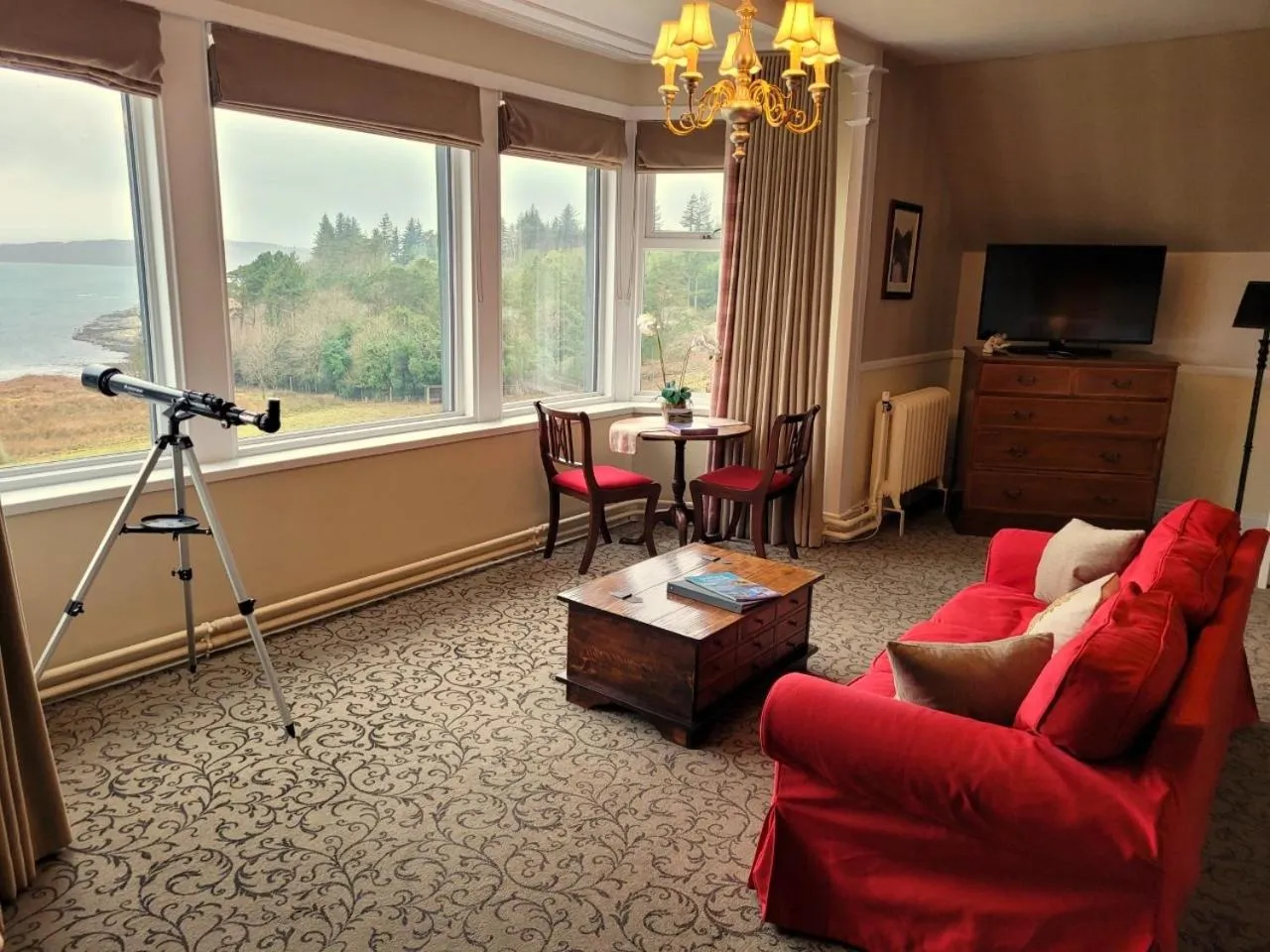 Seating area in Loch Melfort Hotel