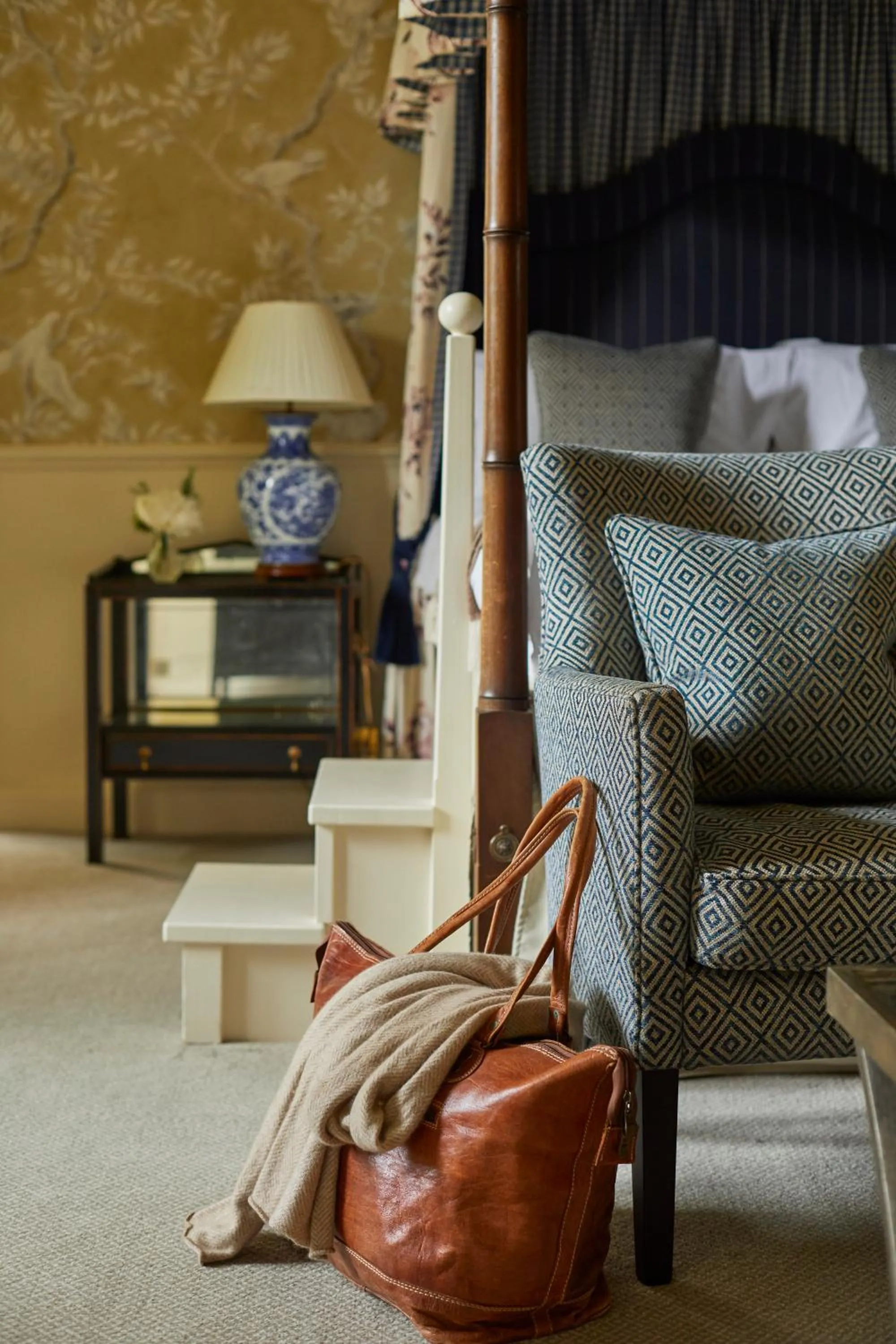 Bathroom, Bed in The Slaughters Manor House
