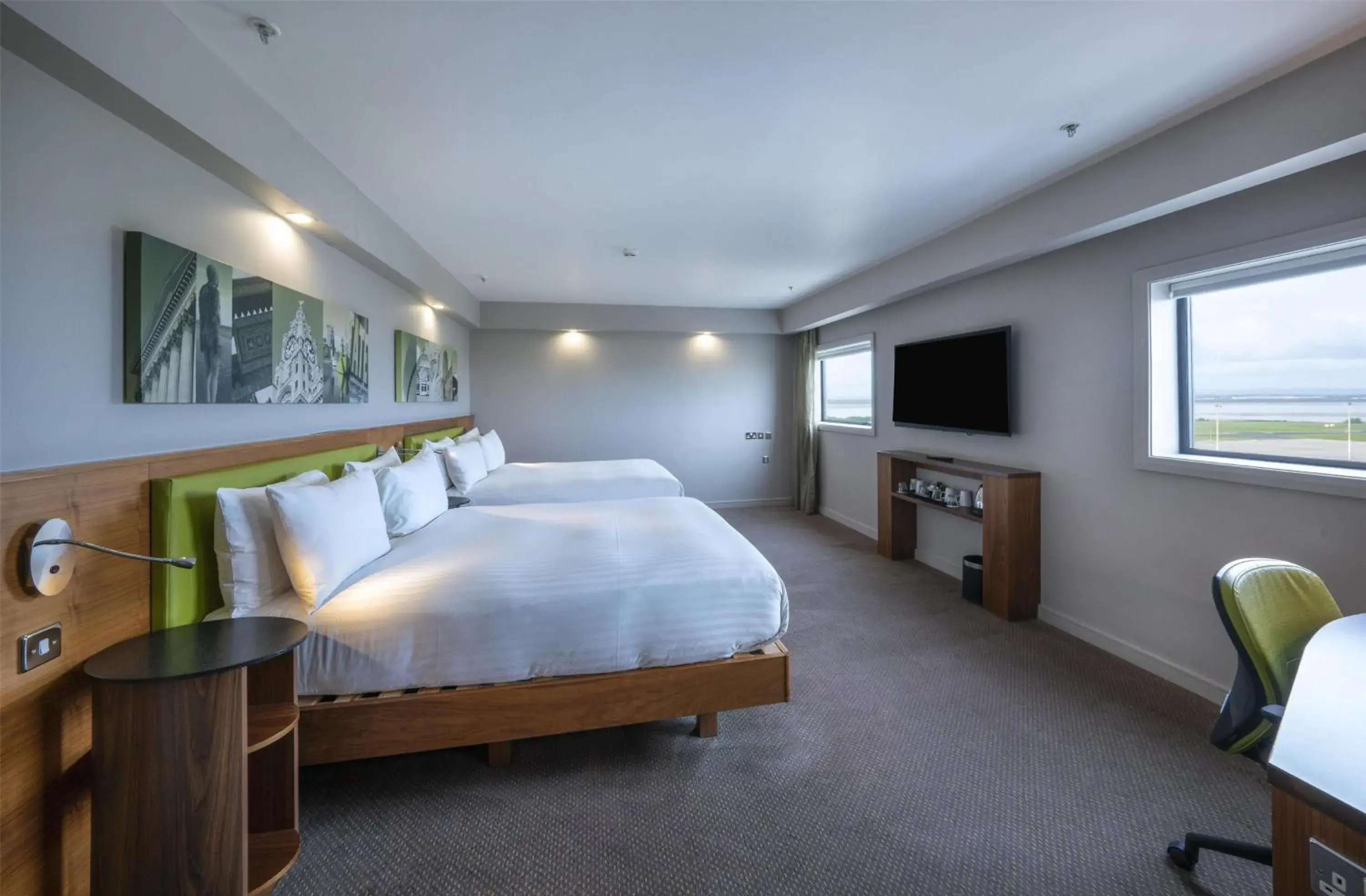 Queen Room with Two Queen Beds in Hampton by Hilton Liverpool John Lennon Airport Queen Room with Two Queen Beds in Hampton by Hilton Liverpool John Lennon Airport