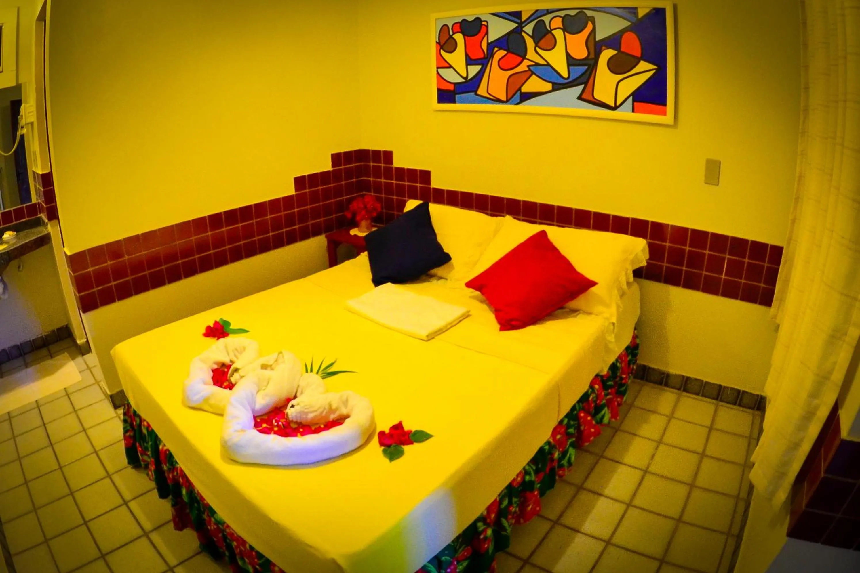 Bed in Pousada das Bromélias