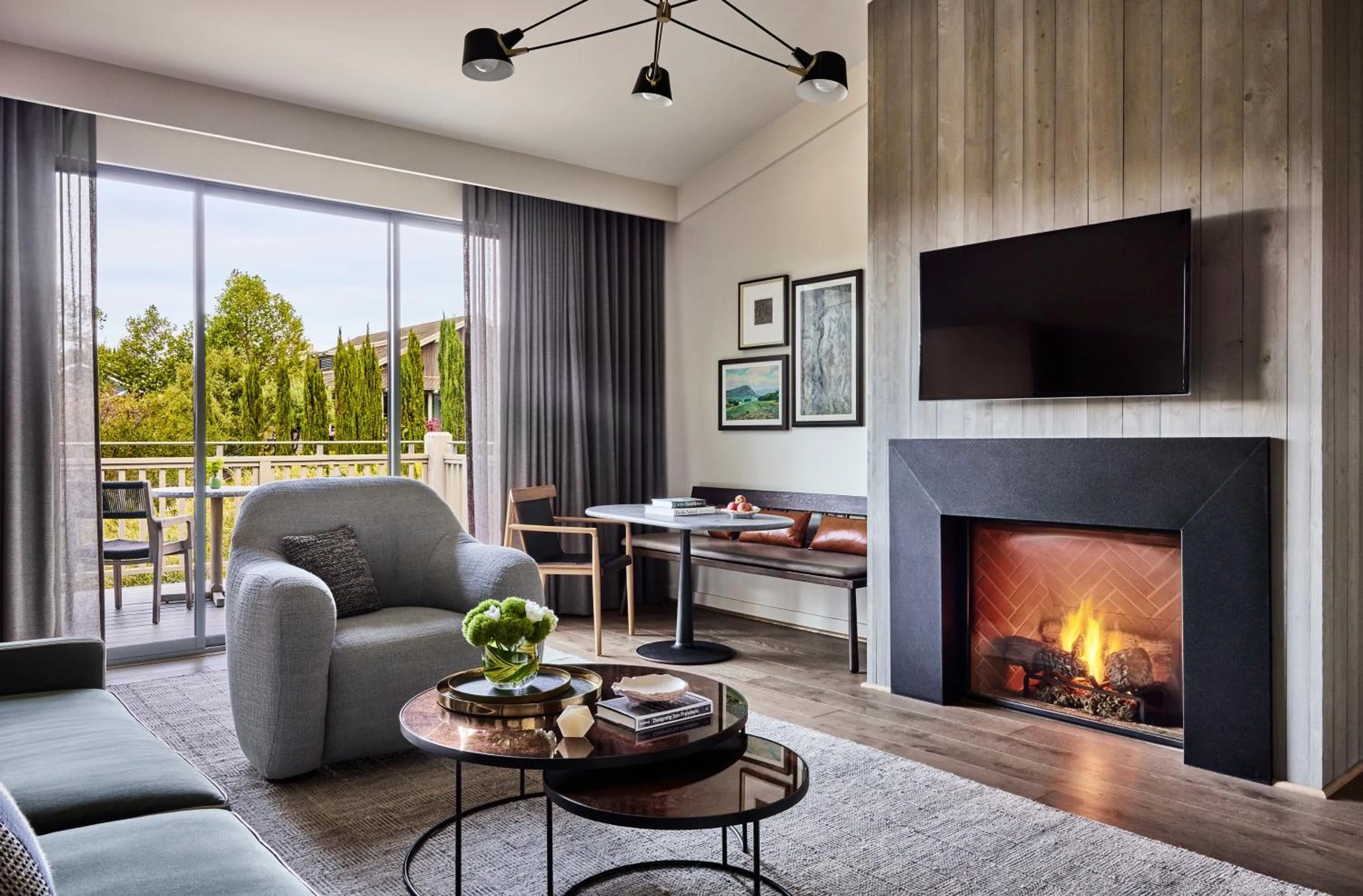 Living room in Rosewood Sand Hill