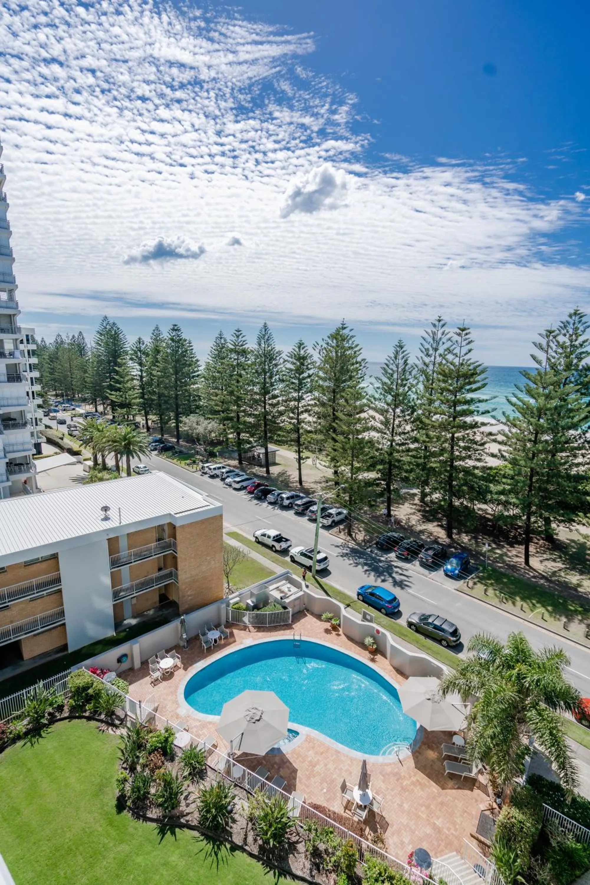 Pool view in Cashelmara Beachfront Apartments