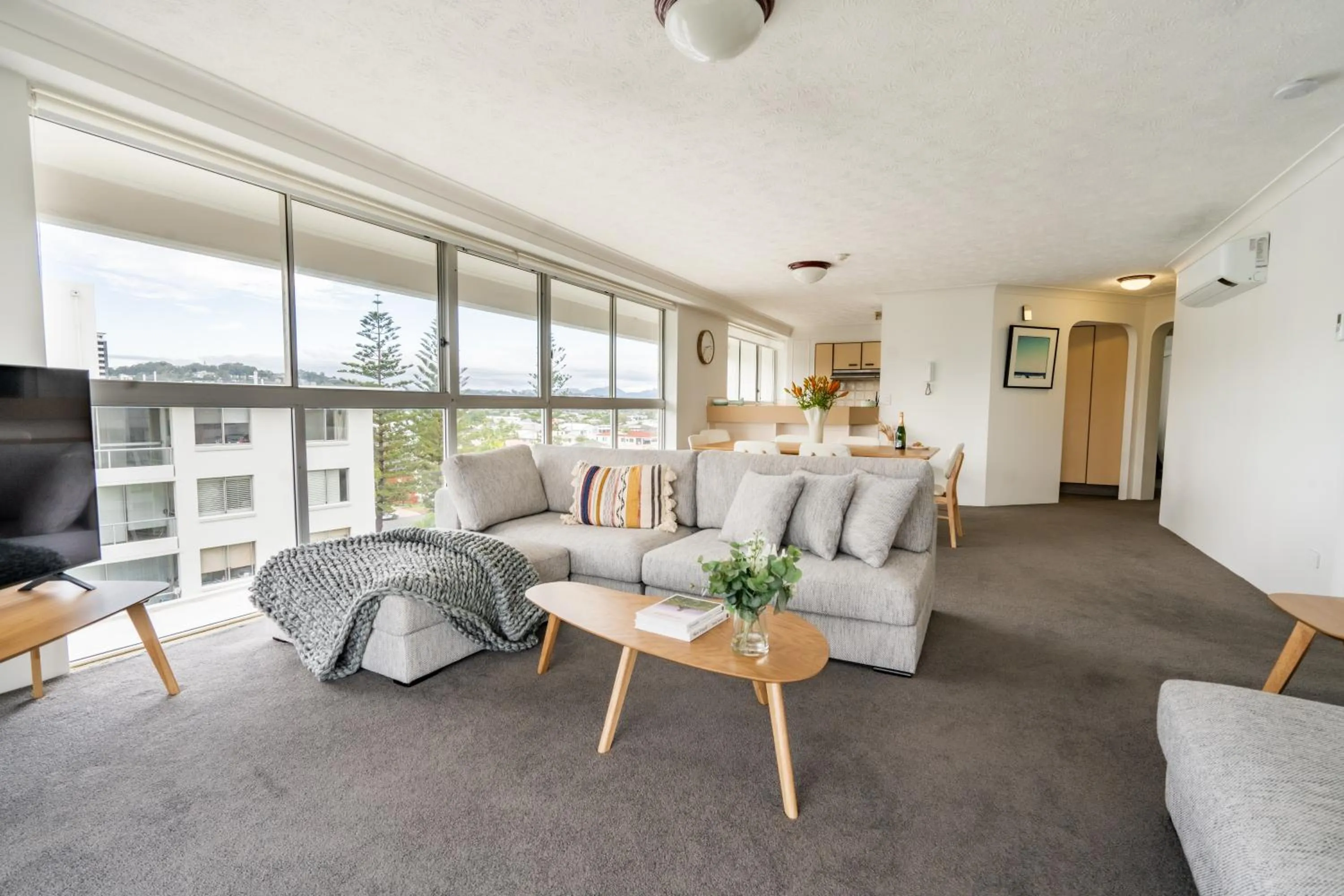 Living room in Cashelmara Beachfront Apartments