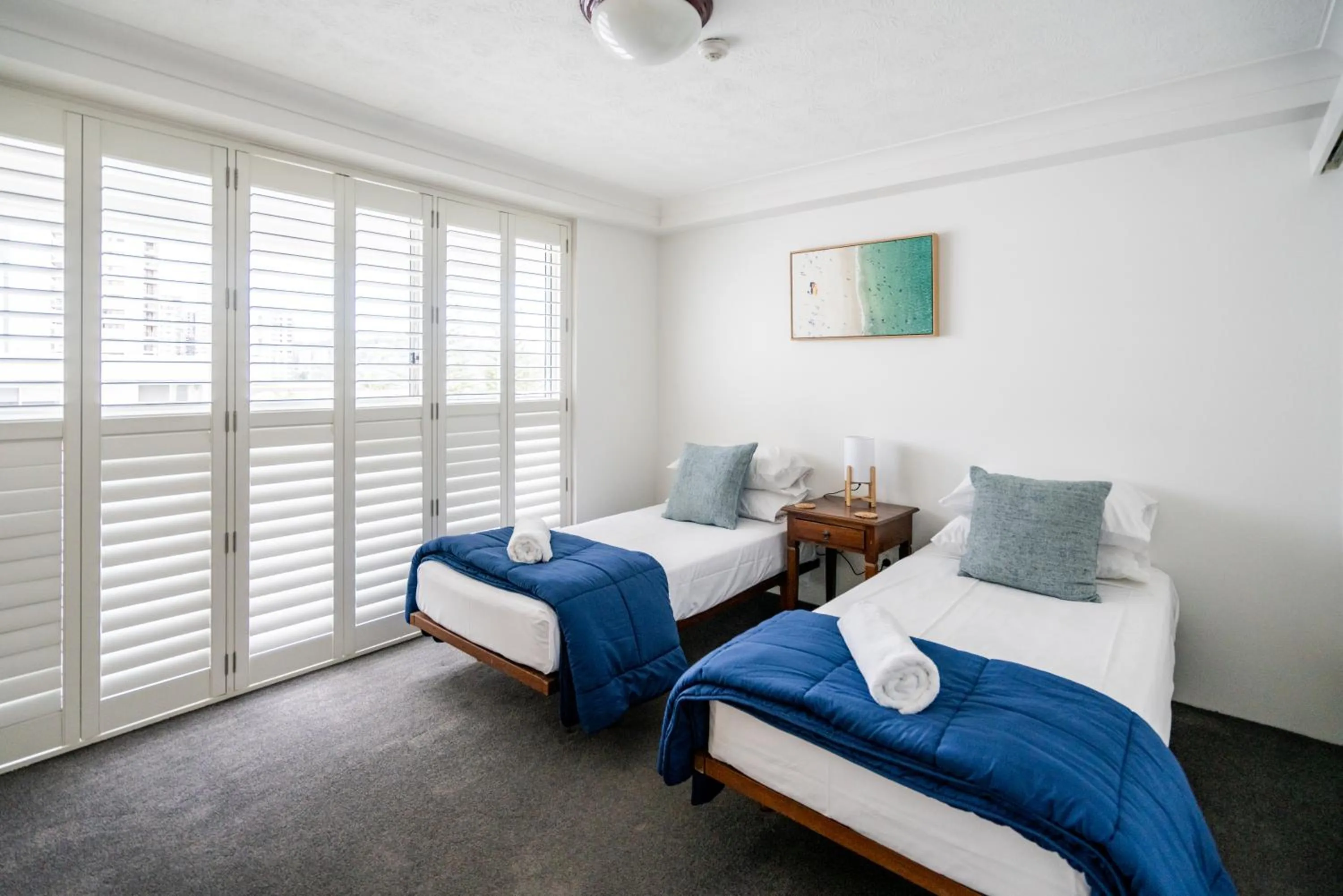 Bed in Cashelmara Beachfront Apartments