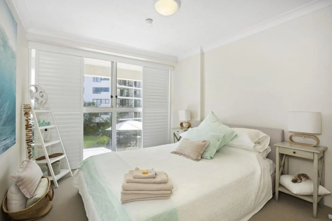 Bed in Cashelmara Beachfront Apartments
