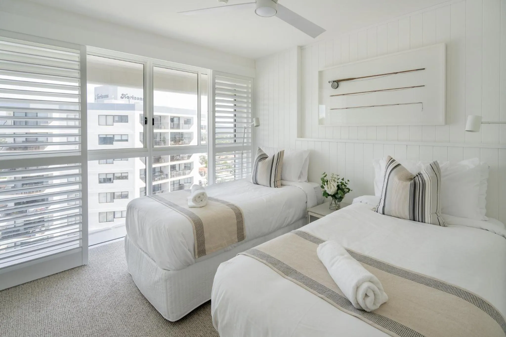 Bed in Cashelmara Beachfront Apartments