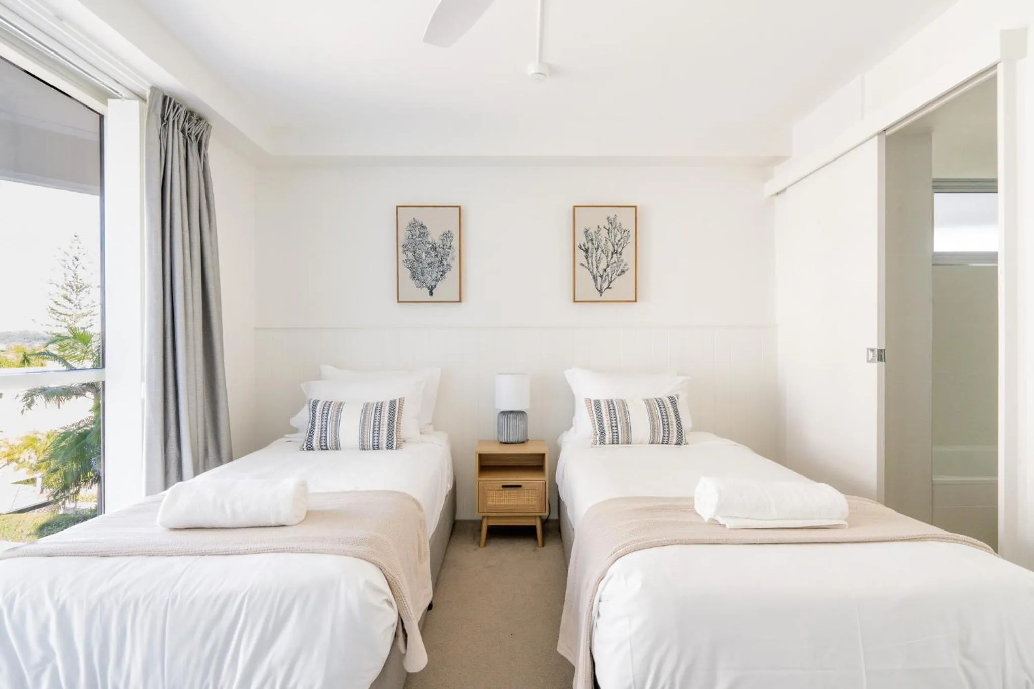 Bed in Cashelmara Beachfront Apartments